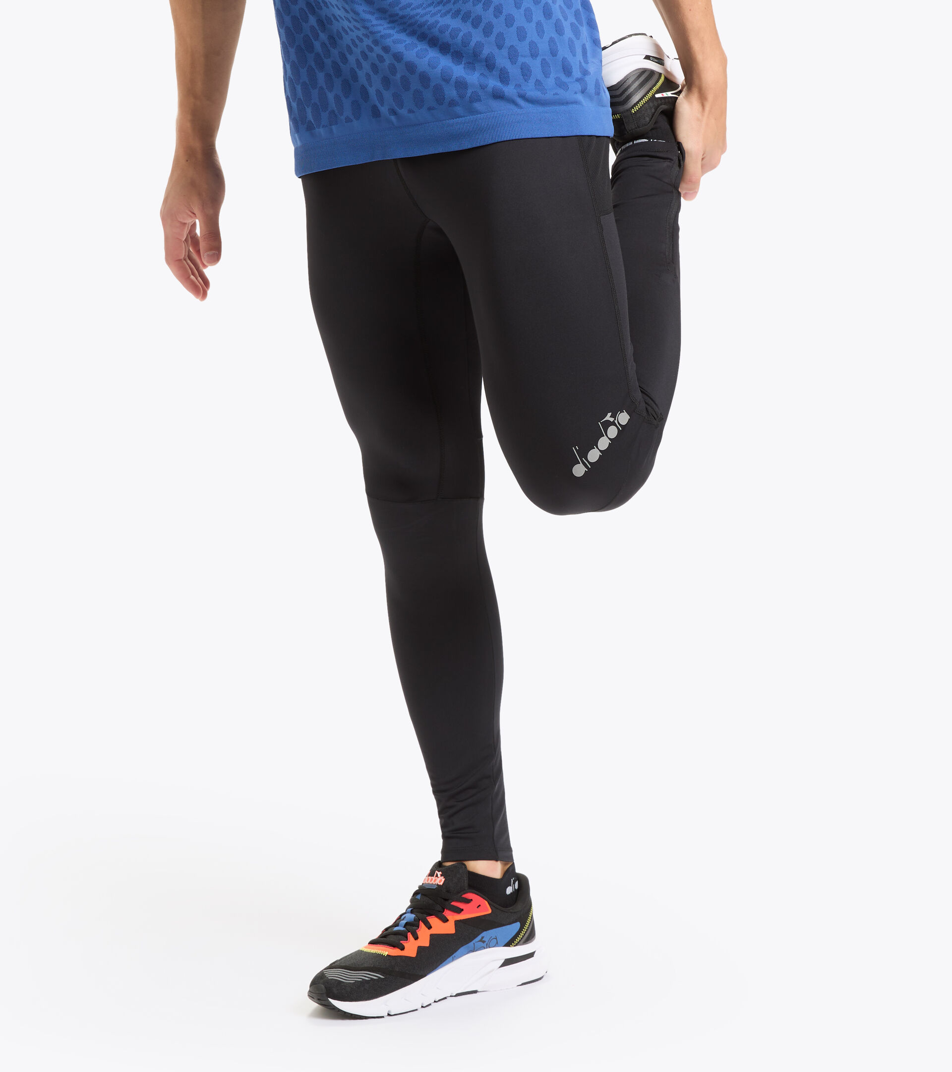 Leggings de running galbants - Homme RUNNING TIGHTS NOIR - Diadora