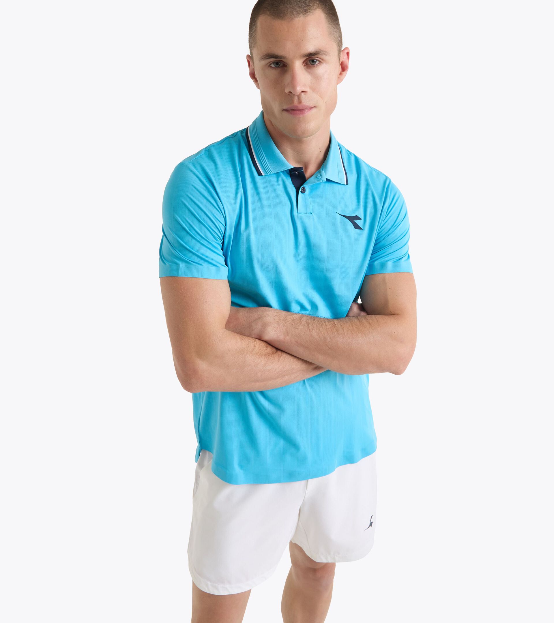 Tennis polo shirt - Competition - Men’s SS POLO ICON SKY BLUE INTENSE - Diadora