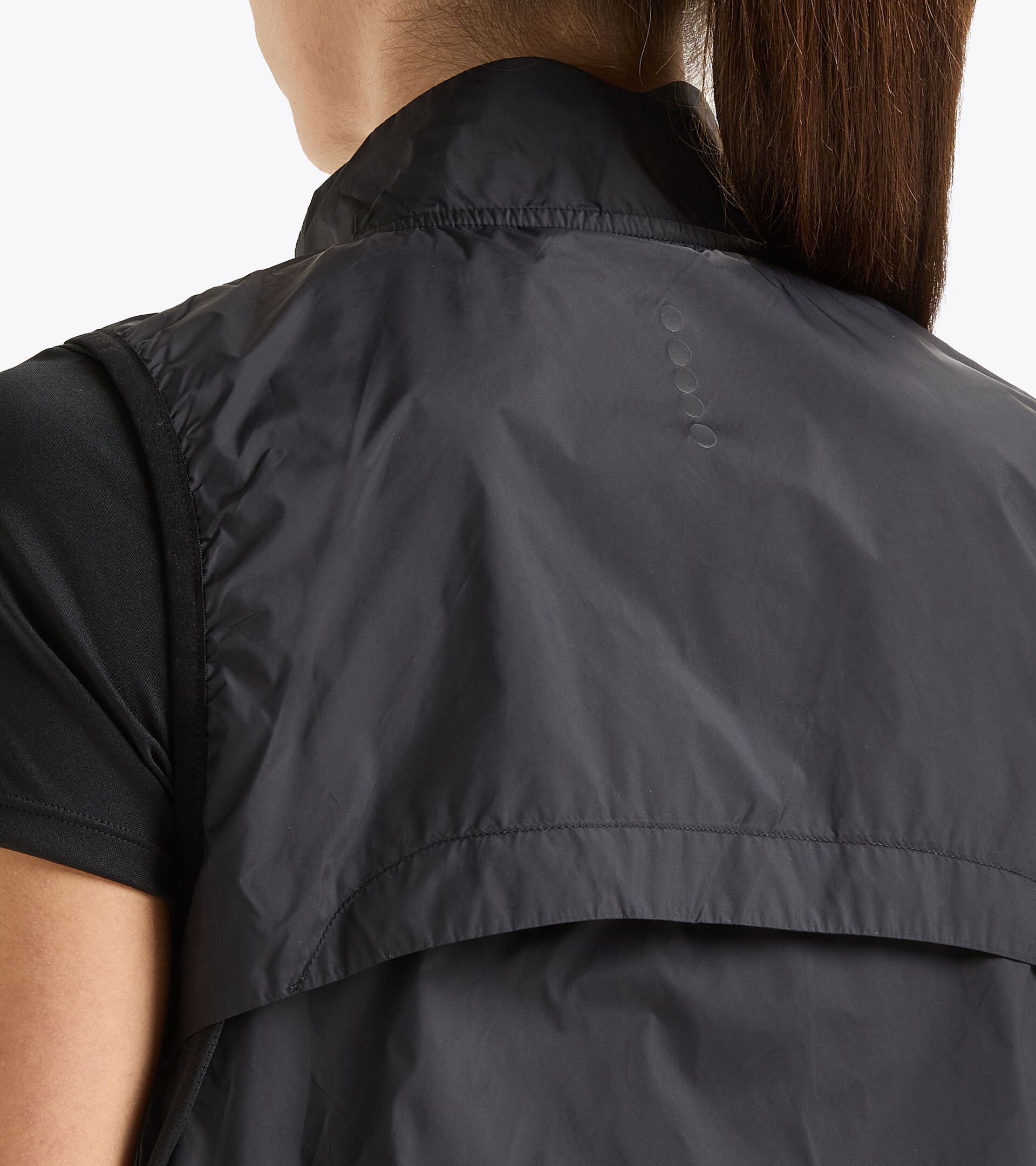 Waterproof vest - Donna L. PACKABLE VEST BLACK - Diadora