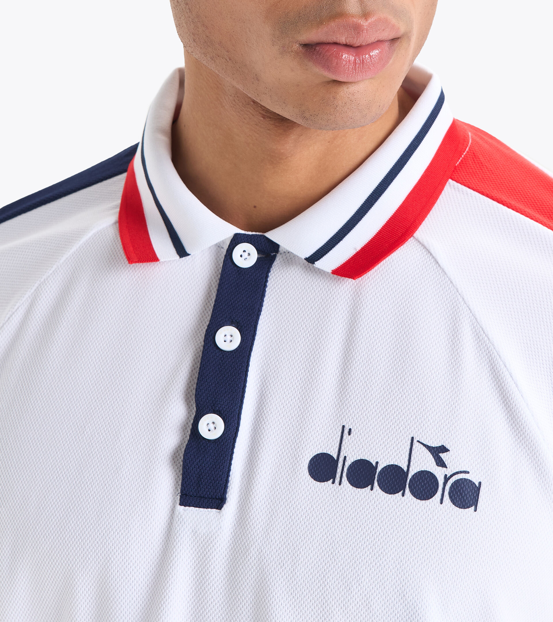 Tennis polo shirt - Men SS POLO ICON OPTICAL WHITE - Diadora