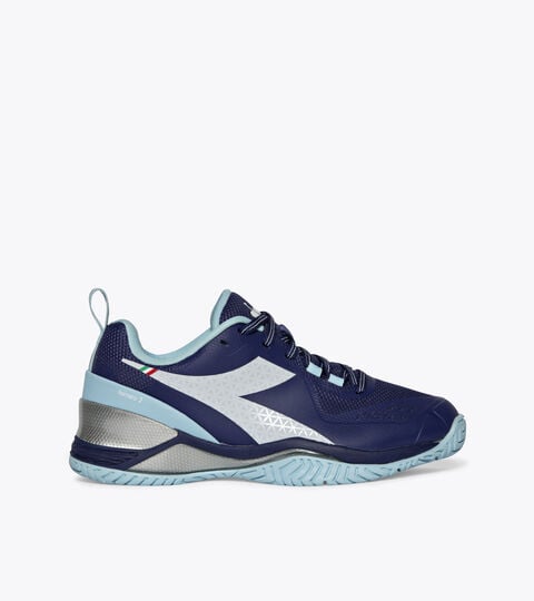 Tennis shoes for hard surfaces or clay courts - Women BLUSHIELD TORNEO 2 W AG BLUEPRINT/WHITE/BRIGHT BABY BL - Diadora