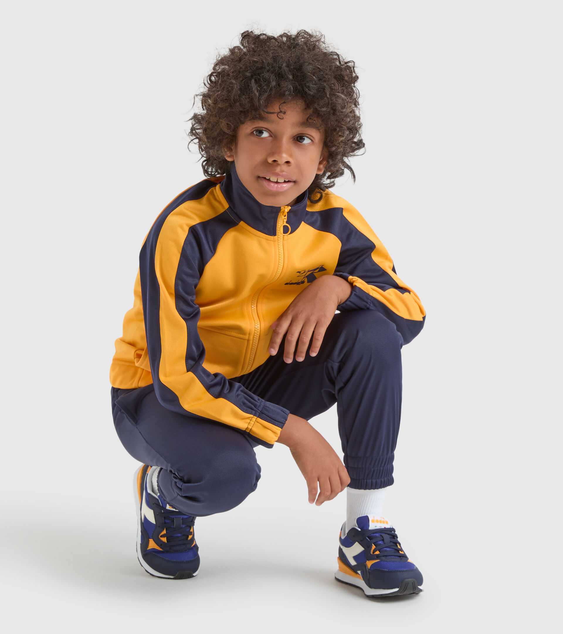 Sports tracksuit - Boys JB.TRACKSUIT FZ TWISTER CLASSIC NAVY - Diadora