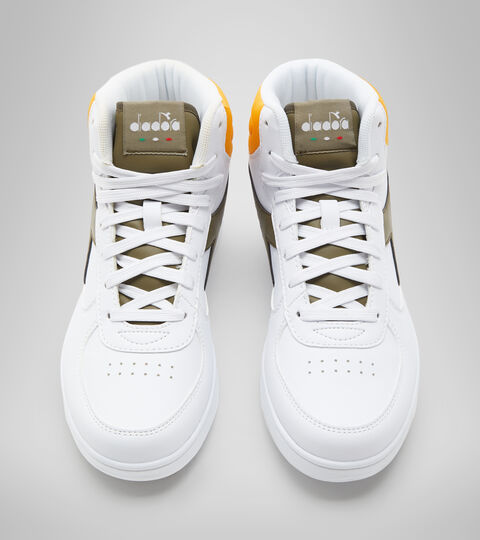 RAPTOR MID GS, WHITE/DARK OLIVE Sports shoes - Youth 8-16 years RAPTOR MID GS WHITE/DARK OLIVE - Diadora
