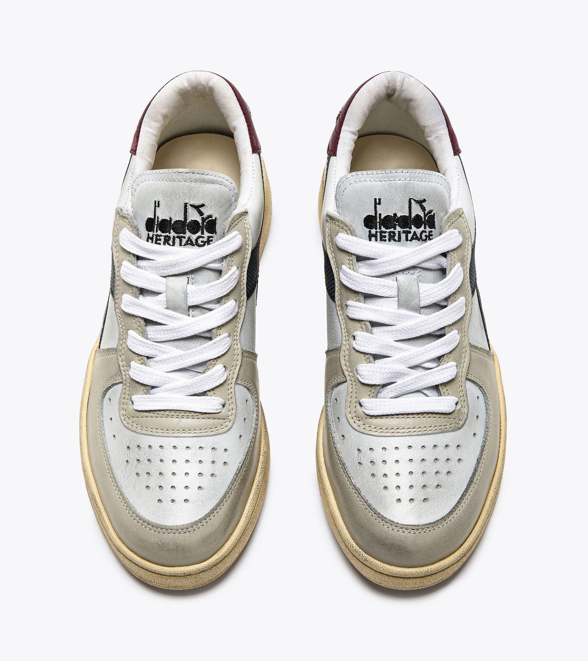 Heritage shoe - Gender Neutral MI BASKET LOW USED GRAY PELICAN - Diadora