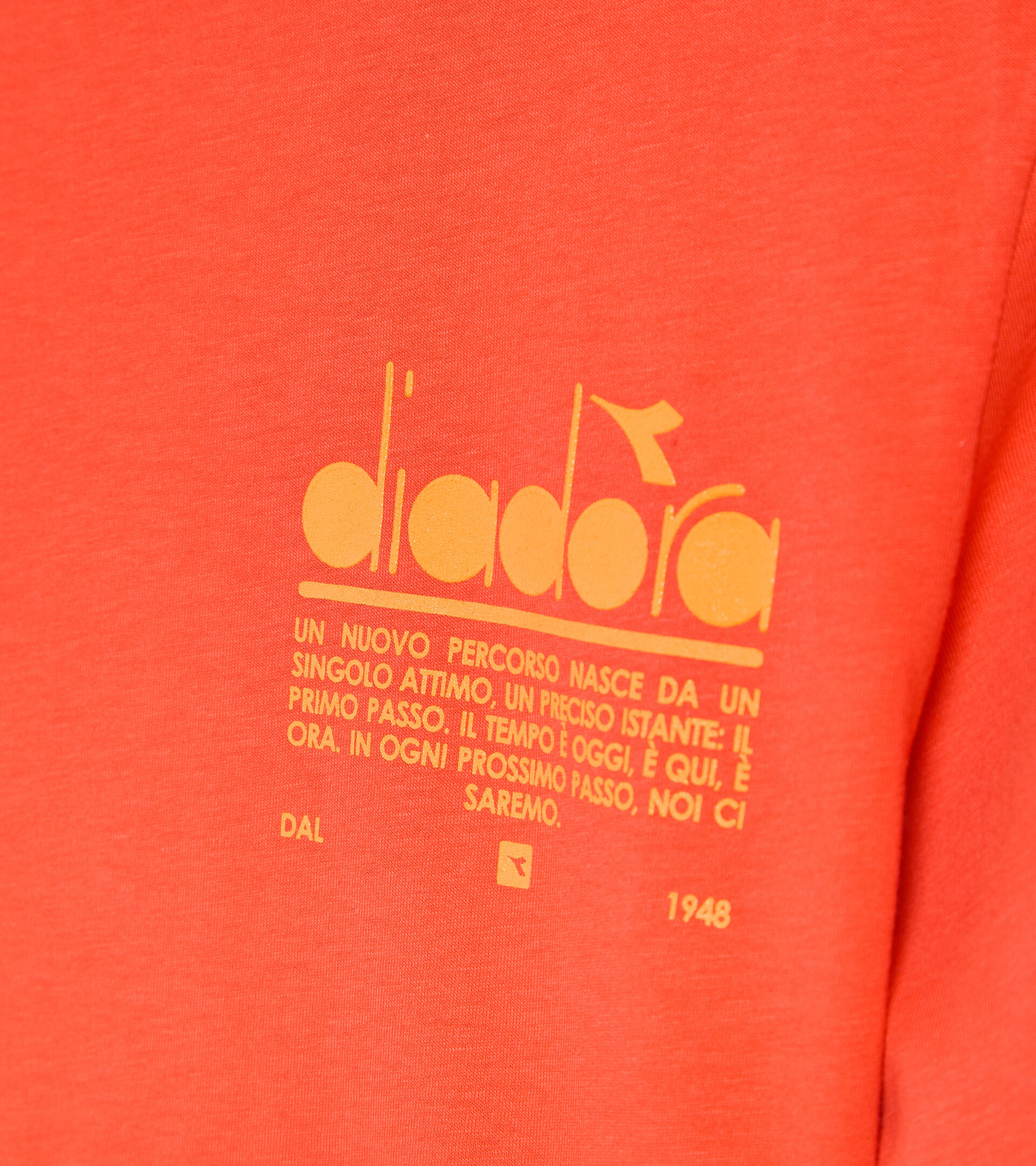 Cotton t-shirt - Unisex T-SHIRT SS MANIFESTO POPPY RED - Diadora
