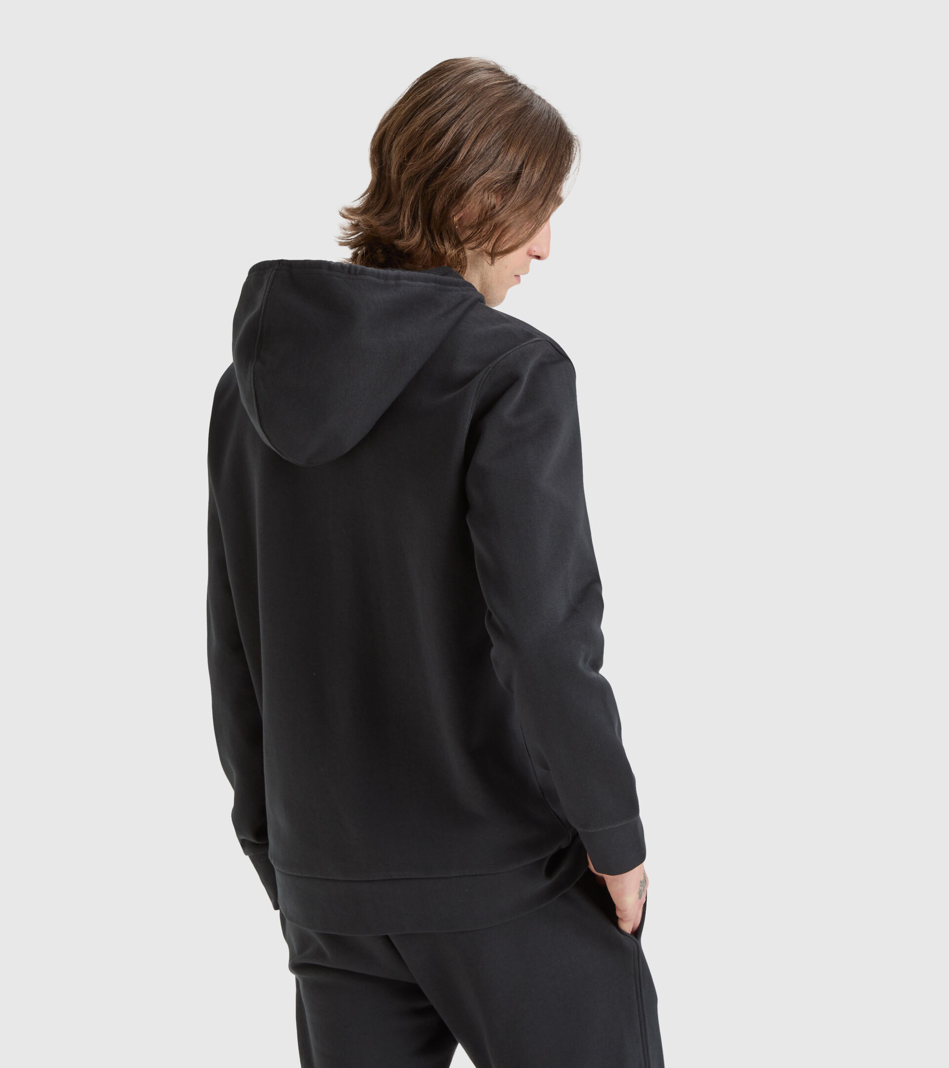 Hooded sweatshirt - Men HOODIE FZ CORE BLACK - Diadora