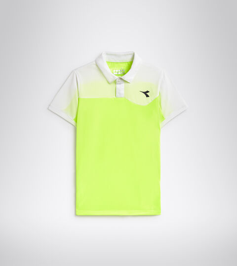 Polo de tennis - Junior J. POLO COURT JAUNE FLUO DD - Diadora
