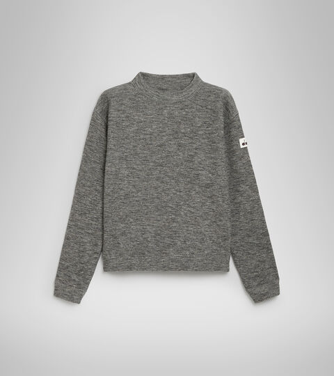 L. SWEATSHIRT CREW MANIFESTO 2030, TURKE KOFFEE BRAUN MELANGE Sportlicher Sweater mit Rundhalsausschnitt - Damen L. SWEATSHIRT CREW MANIFESTO 2030 TURKE KOFFEE BRAUN MELANGE - Diadora