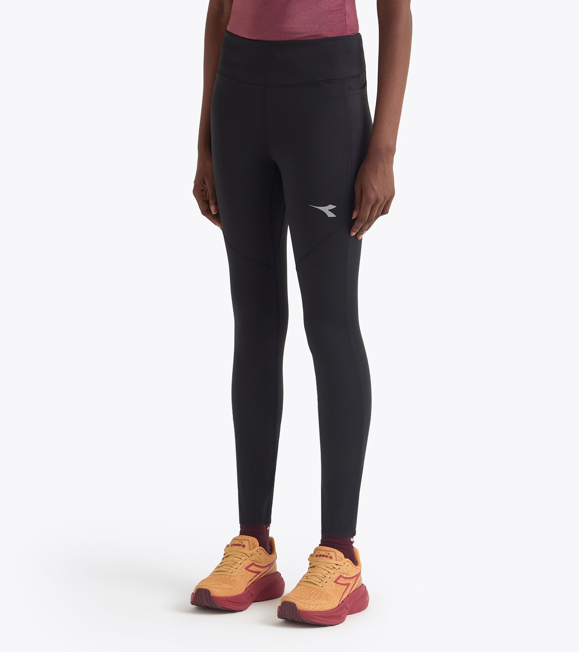 Mallas de running para invierno§Mujer L. TIGHTS RUN CREW NEGRO - Diadora