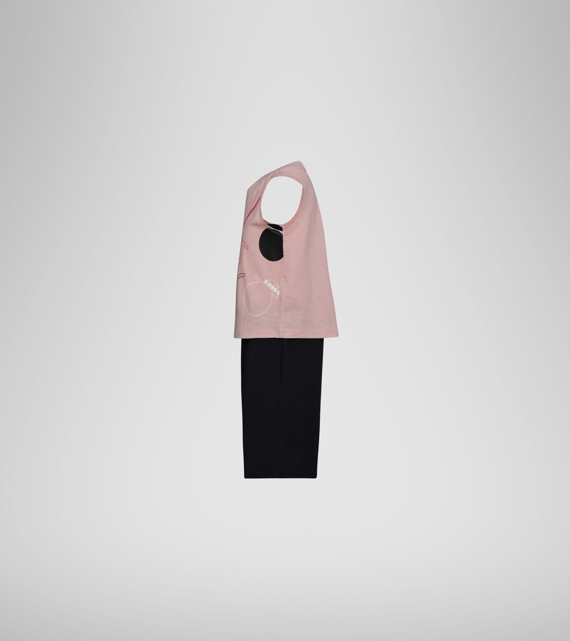 Apparel Sport BAMBINO JG. SET SL LOGO MANIA ROSA PIEL DE MELOCOTON Diadora