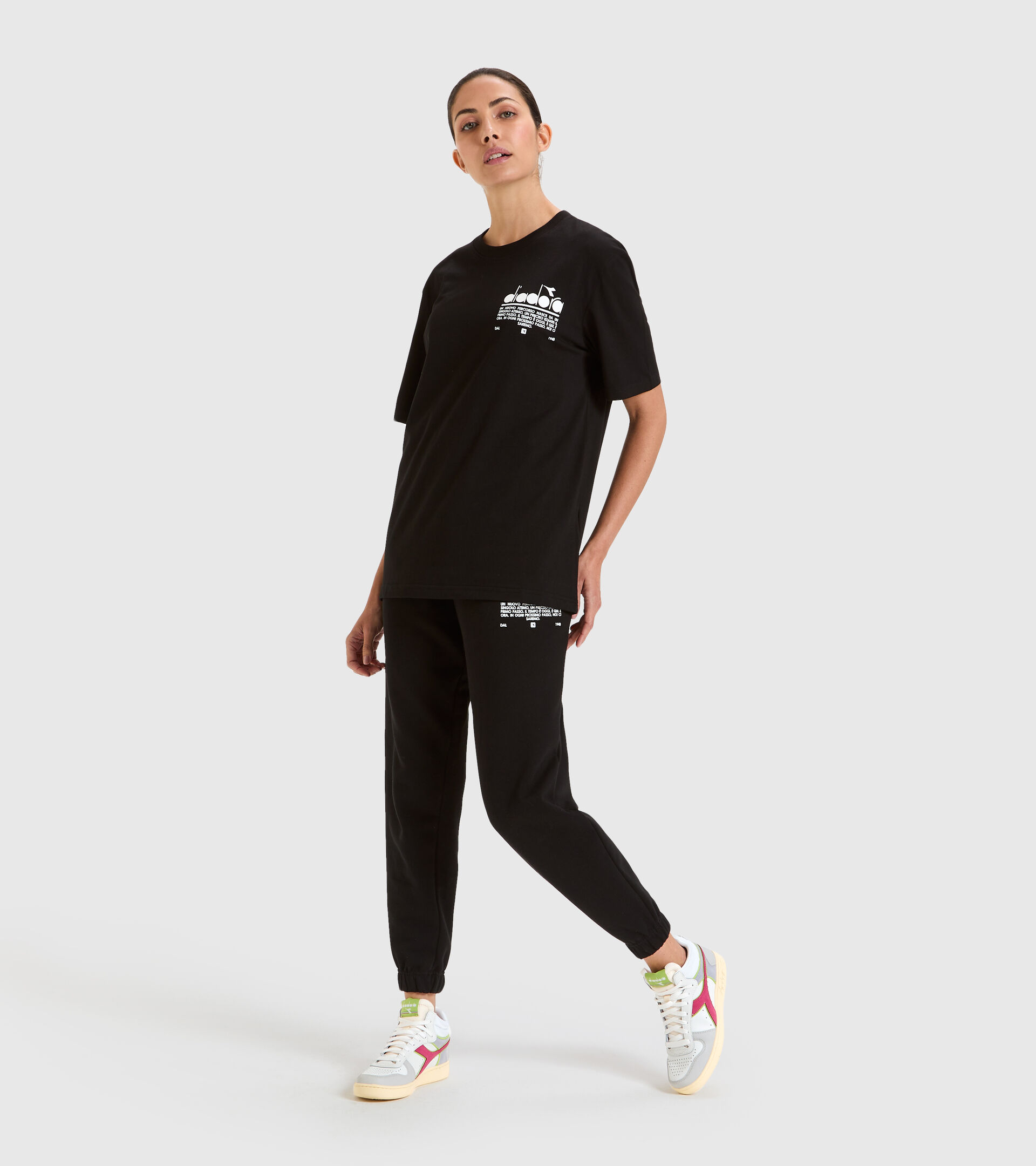 Cotton t-shirt - Unisex T-SHIRT SS MANIFESTO BLACK - Diadora