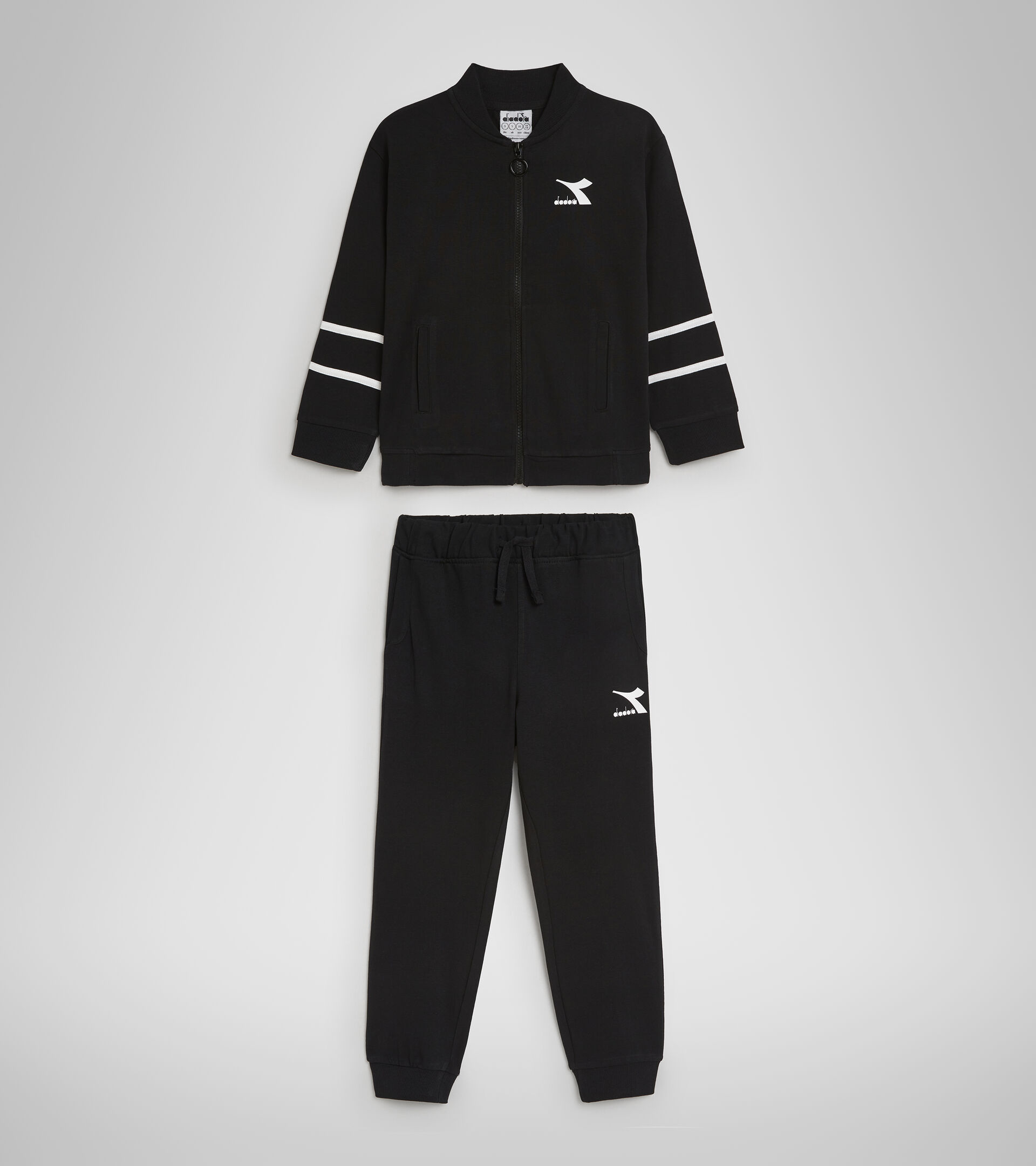 Junior sports tracksuit - Unisex JU.TRACKSUIT FZ RAINBOW BLACK - Diadora