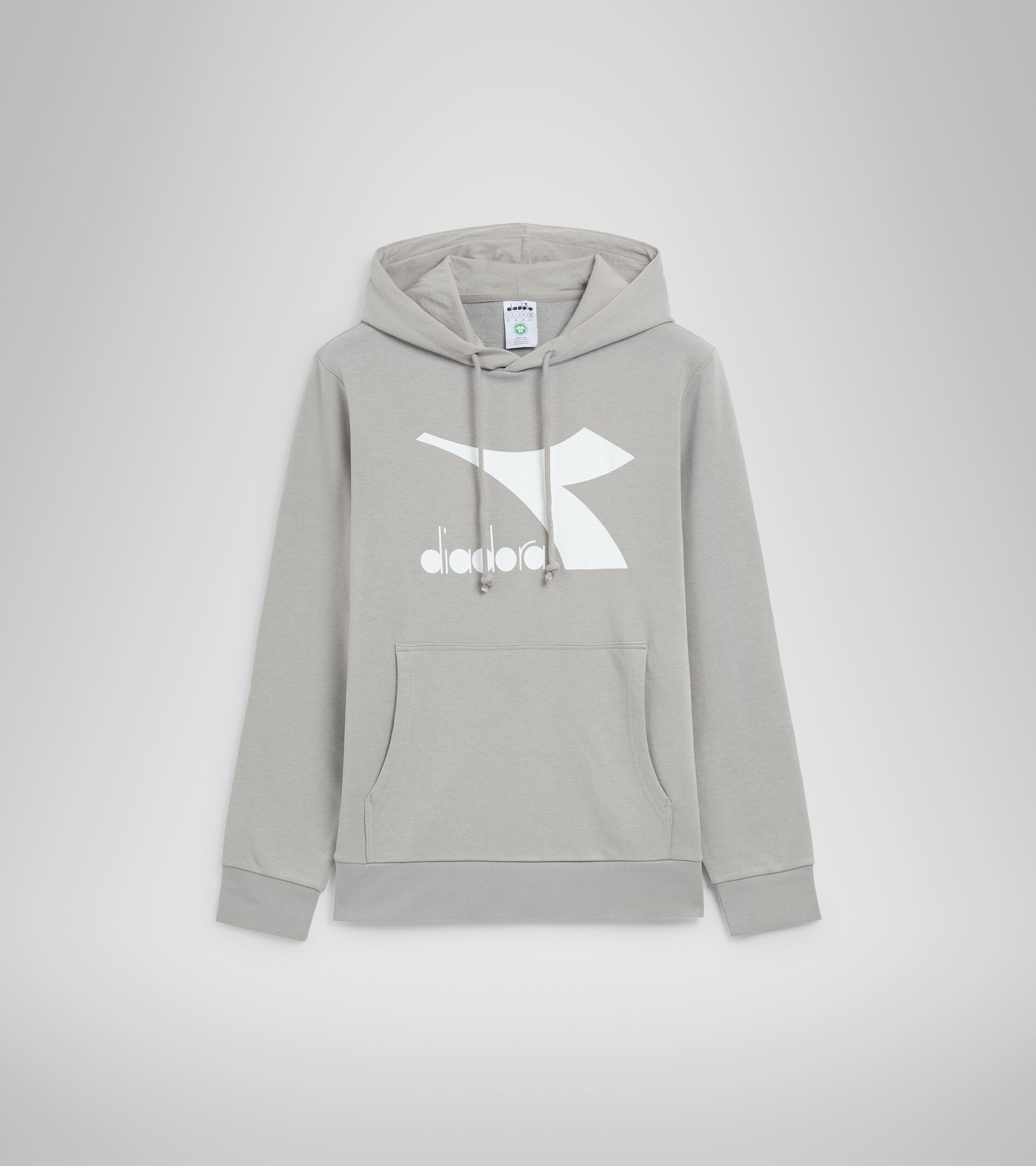 Hooded sweatshirt - Men HOODIE BIG LOGO GRAY MOUSE - Diadora