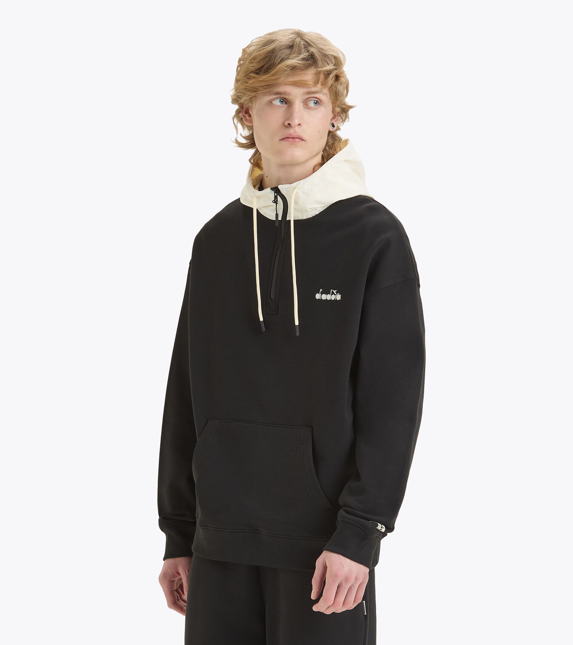 Sudadera con capucha - Made in Italy - Gender neutral HOODIE HZ LEGACY NEGRO - Diadora