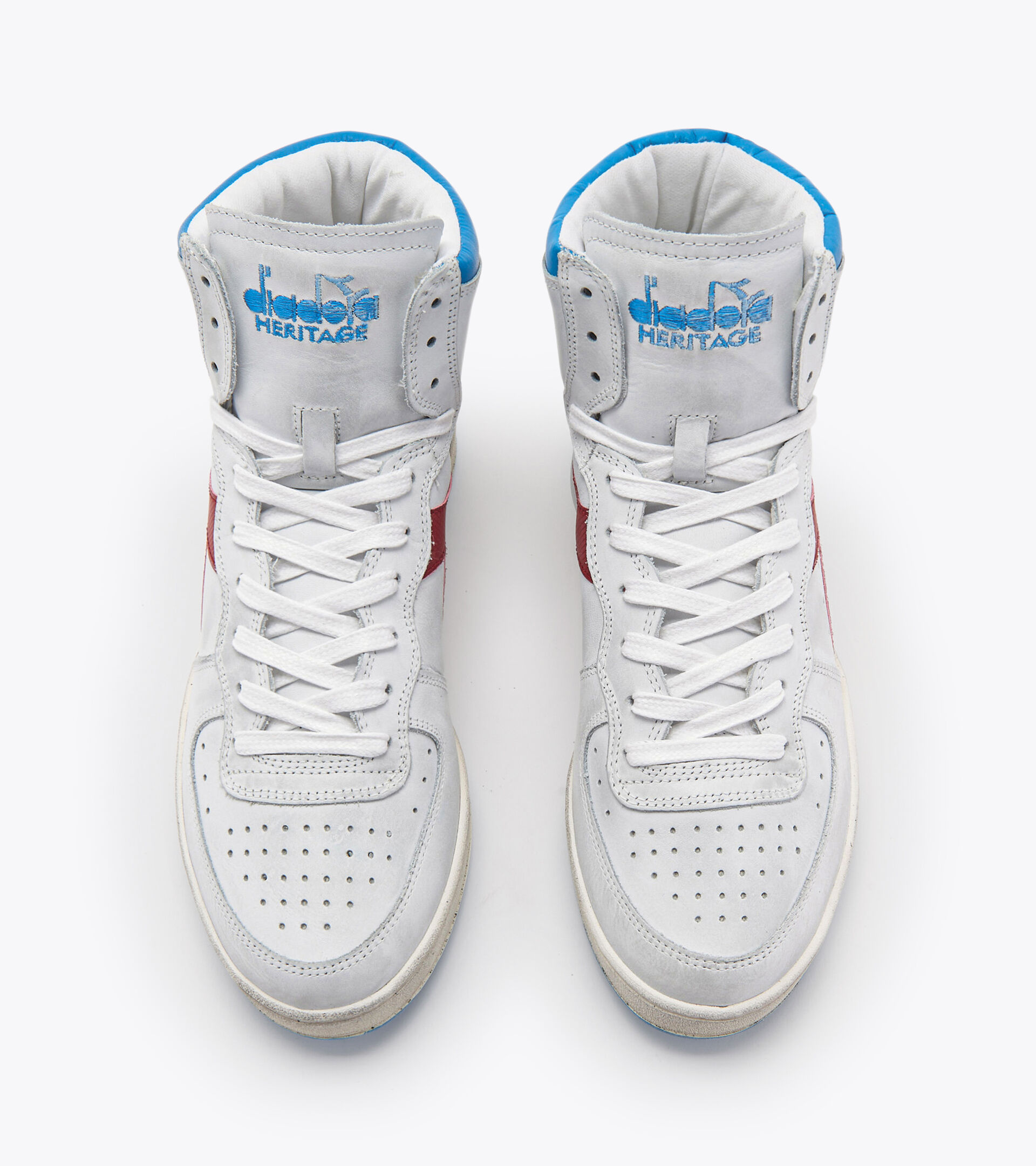 Heritage-Schuh - Unisex MI BASKET USED BIANCO/BLU BELLO - Diadora