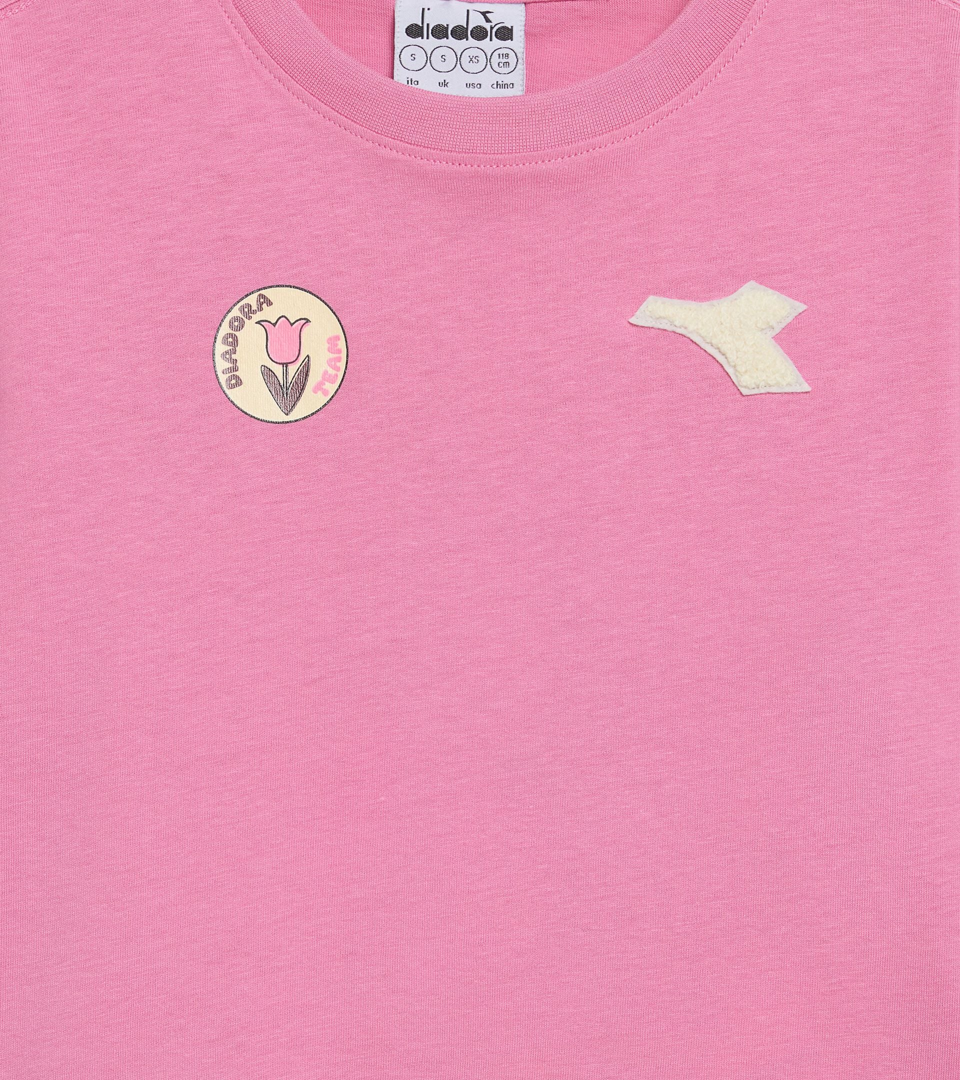Long-sleeved T-shirt - Regular fit - Girls JG. T-SHIRT LS LOGO CASHMERE ROSE - Diadora