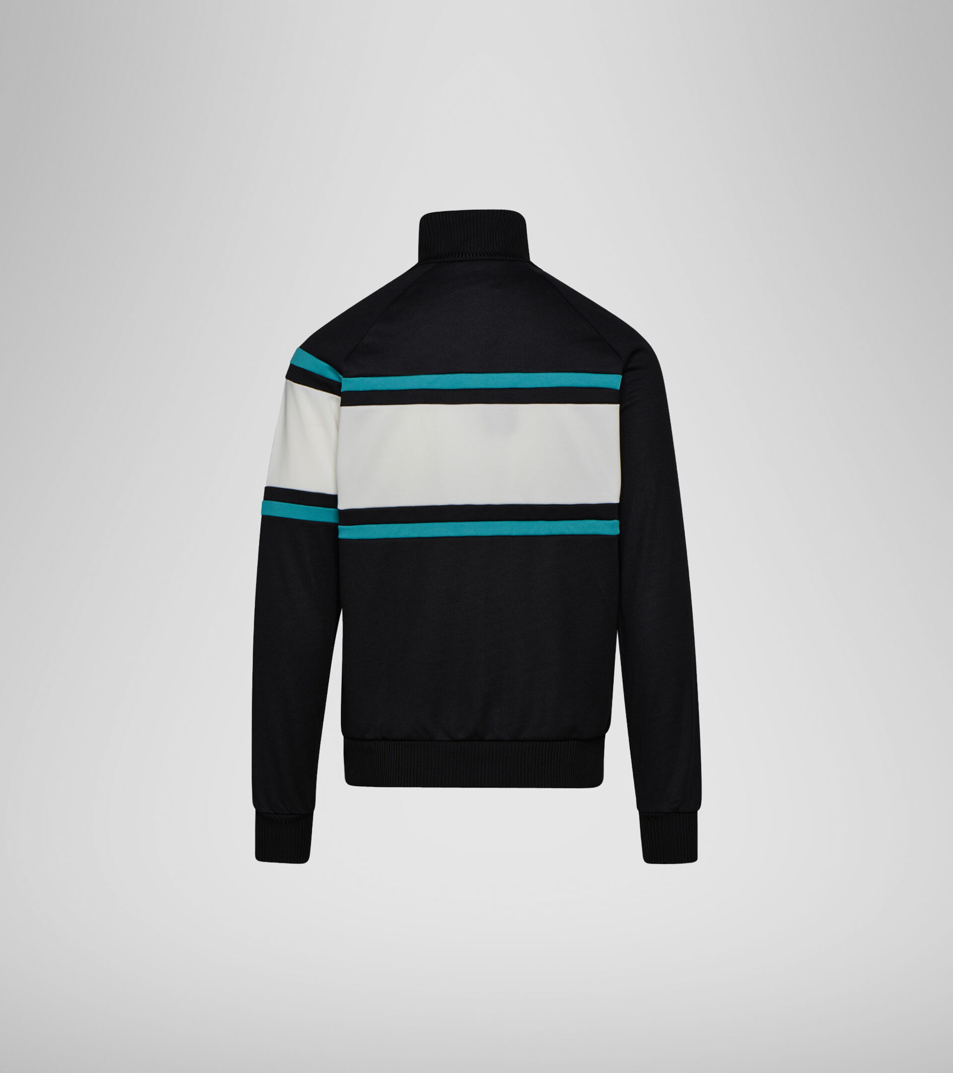 Sportswear jacket - Unisex JACKET 80S BLACK/ACQUA GREEN/WHITE MILK - Diadora