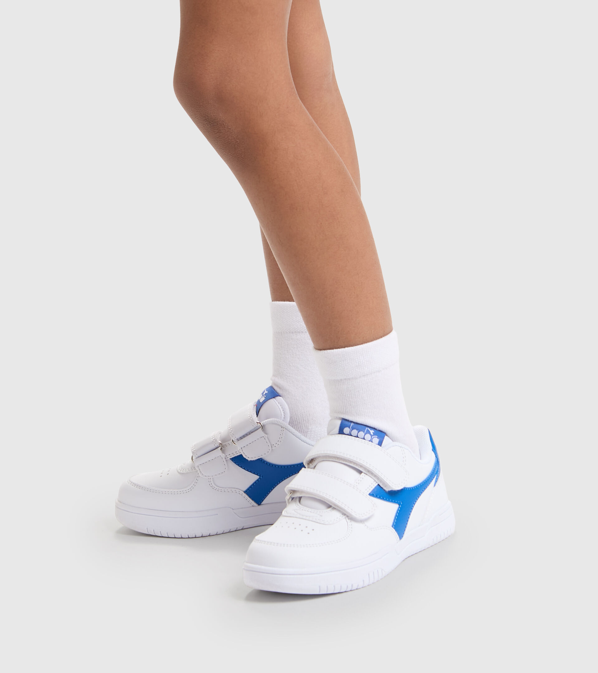 Sports shoes - Kids 4-8 years RAPTOR LOW PS WHITE/IMPERIAL BLUE - Diadora