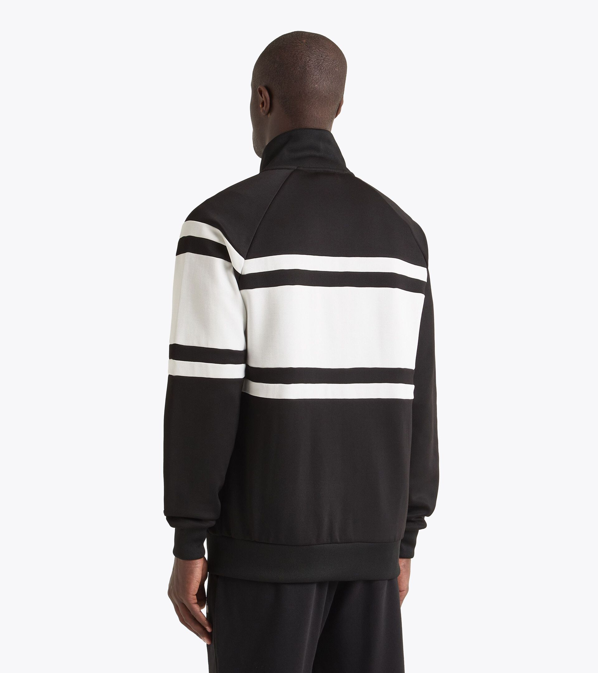 Chaqueta deportiva inspirada en los 80 - Para todos los g&eacute;neros JACKET 80S BLANCO VIVO/NEGRO - Diadora