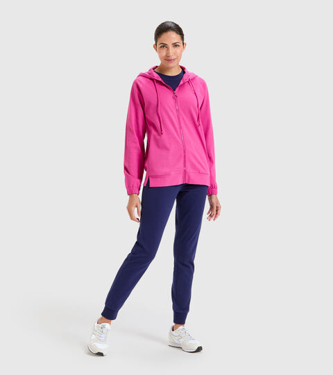 Sportlicher Trainingsanzug aus Baumwolle - Damen L.TRACKSUIT HD CORE ROSA IBIS - Diadora