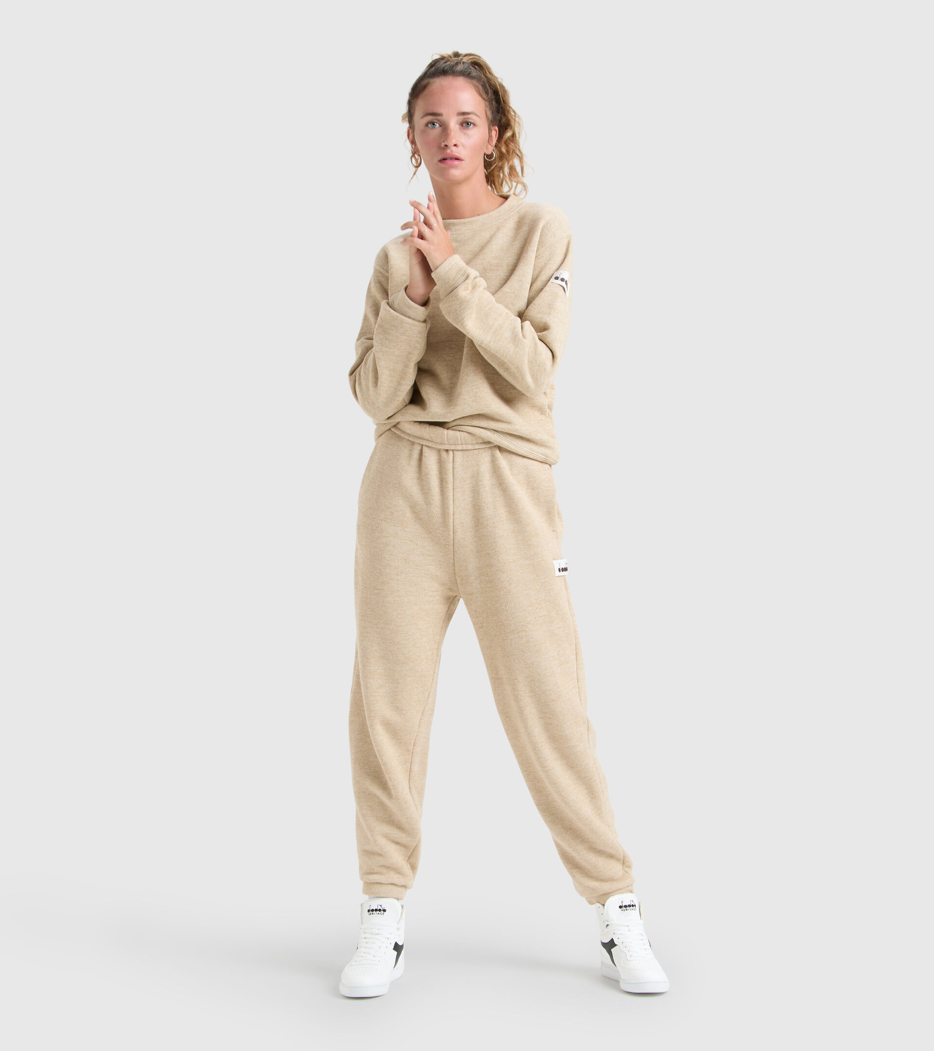 Sporthose - Damen L. PANT MANIFESTO 2030 BEIGE SEIL MELANGE - Diadora