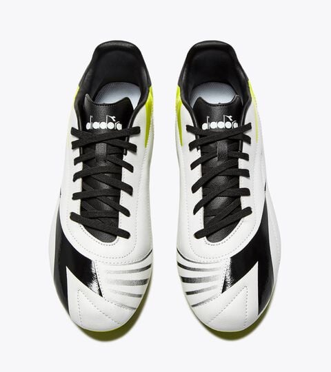 MAXIMUS ICON R LPU, NOIR/BLANC/JAUNE FL DD Chaussures de football pour terrains compacts - Homme MAXIMUS ICON R LPU NOIR/BLANC/JAUNE FL DD - Diadora