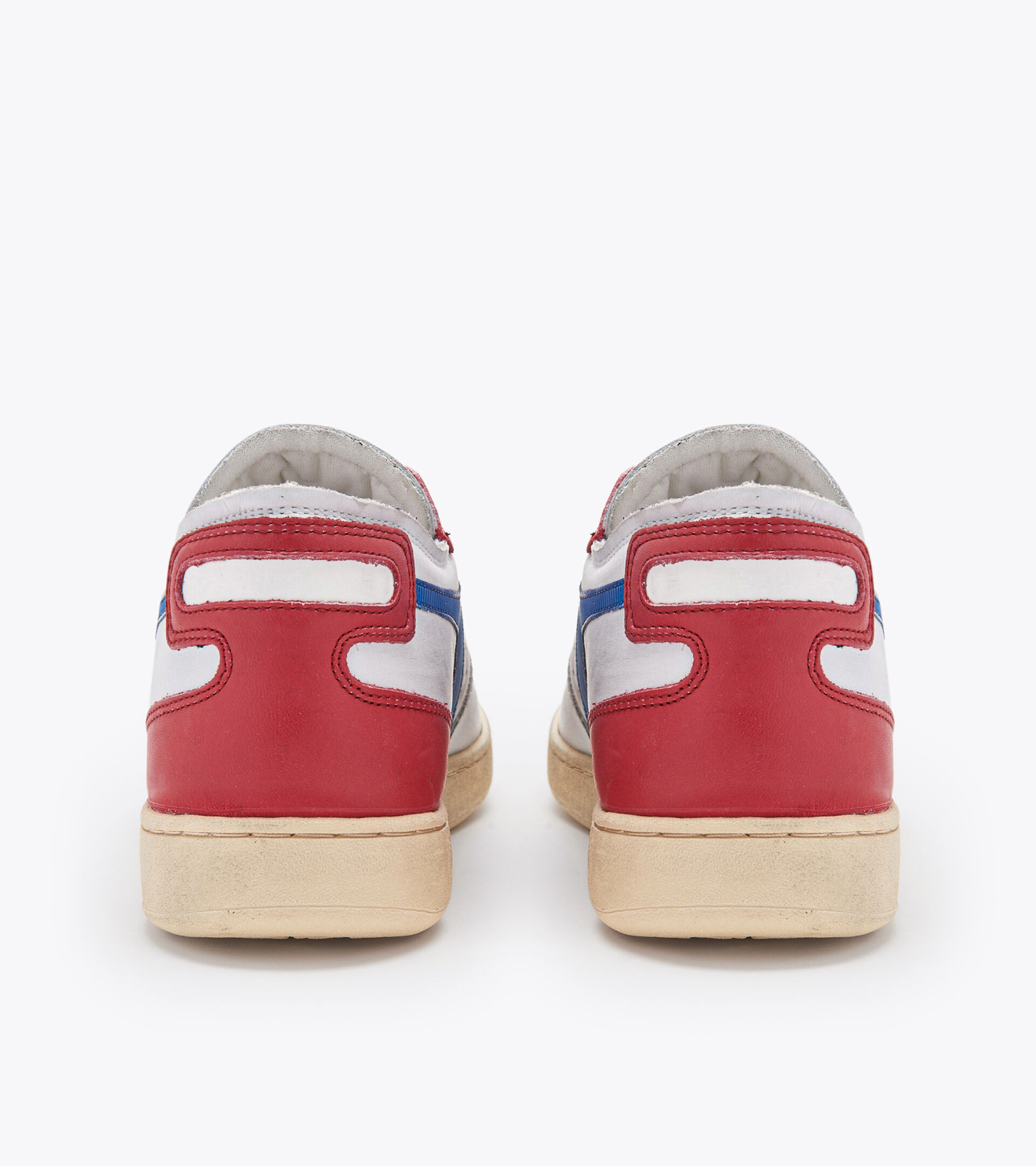 Heritage shoe - Unisex MI BASKET ROW CUT WHITE/POMPEIAN RED - Diadora