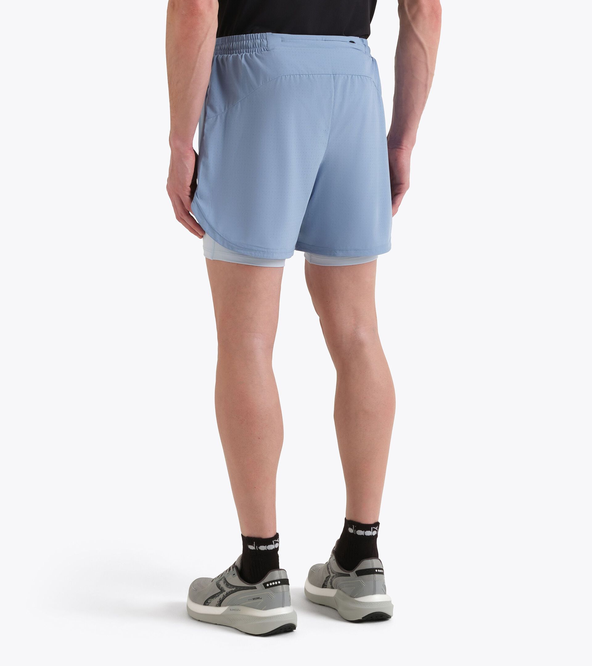2-in-1 Running Shorts - Men&rsquo;s
 SHORTS 2IN1 5 ENDLESS SKY - Diadora
