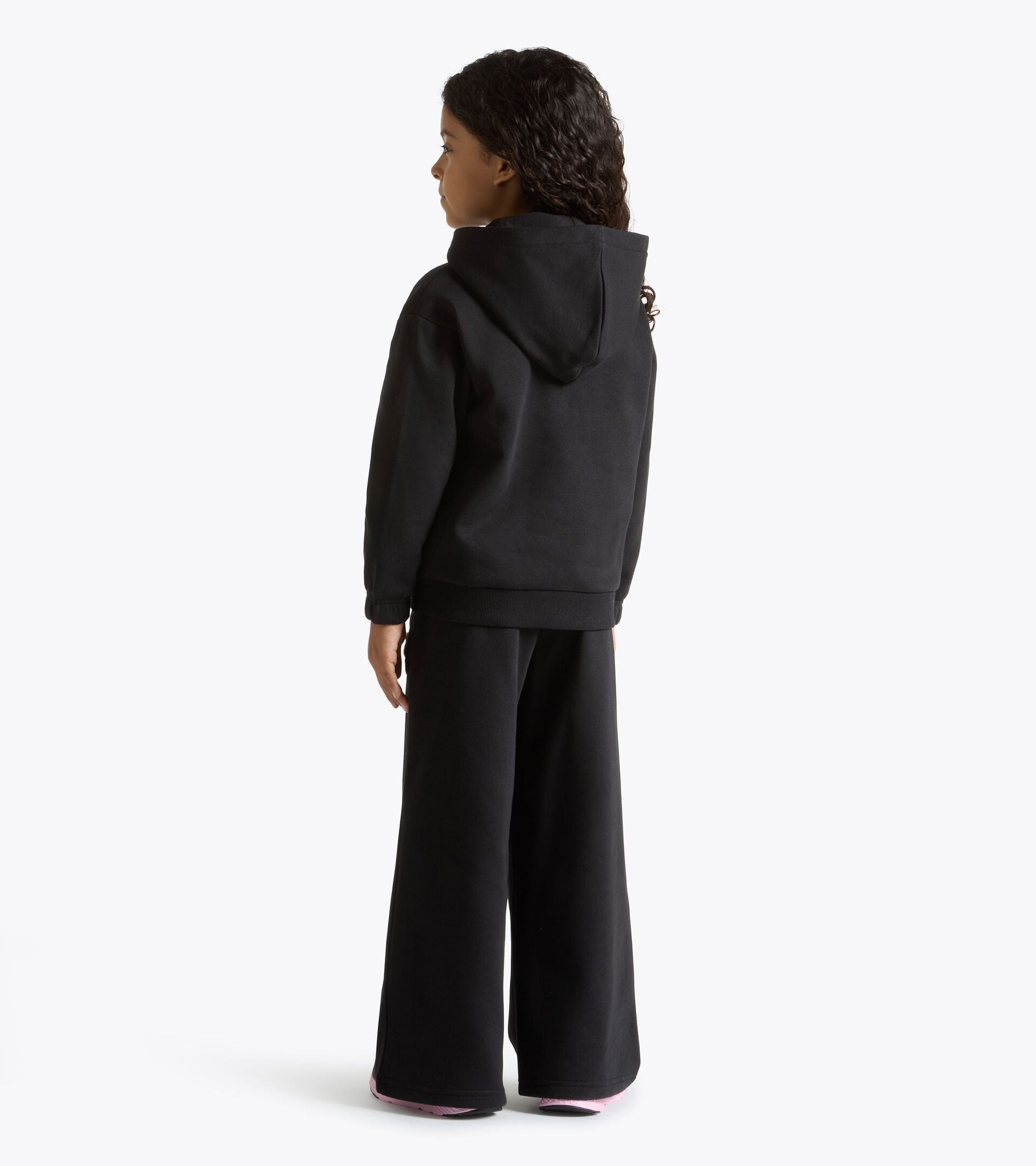 Ch&aacute;ndal cotton look - Regular/Relaxed - Ni&ntilde;a JG. TRACKSUIT HD FZ LOGO (BR) NEGRO - Diadora