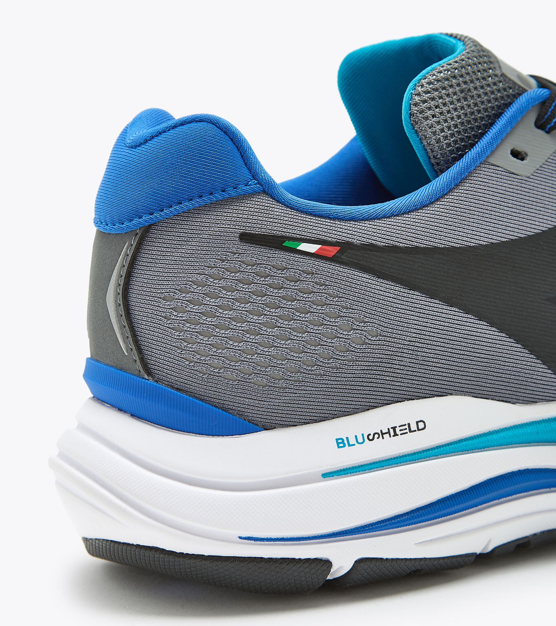 Laufschuh - Herren MYTHOS BLUSHIELD 7 VORTICE STAHLGRAU/SCHWARZ/WEISS - Diadora