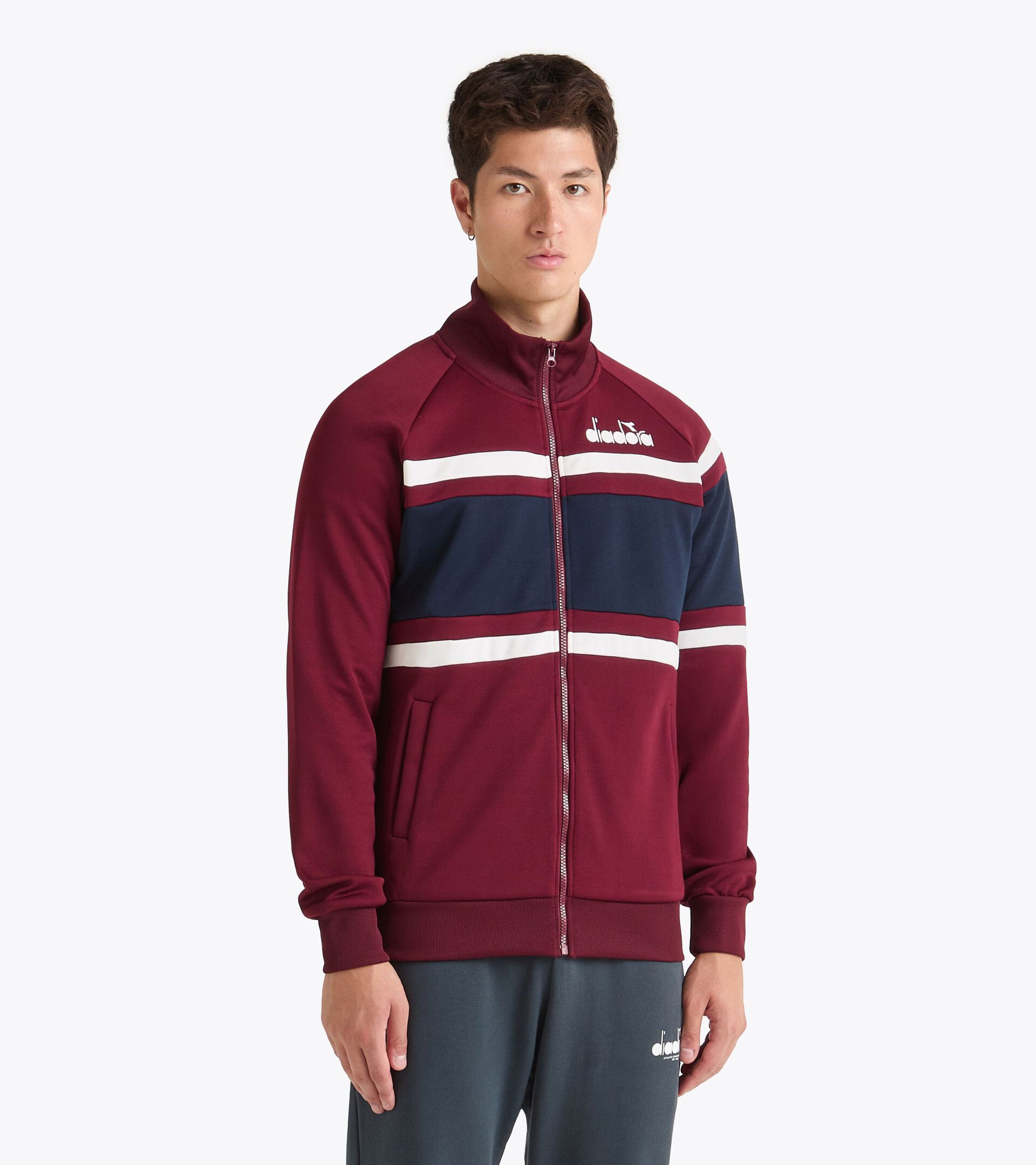 Sportjacke im 80er-Jahre-Stil - Für alle Geschlechter JACKET 80S TAWNY-PORTWEIN - Diadora