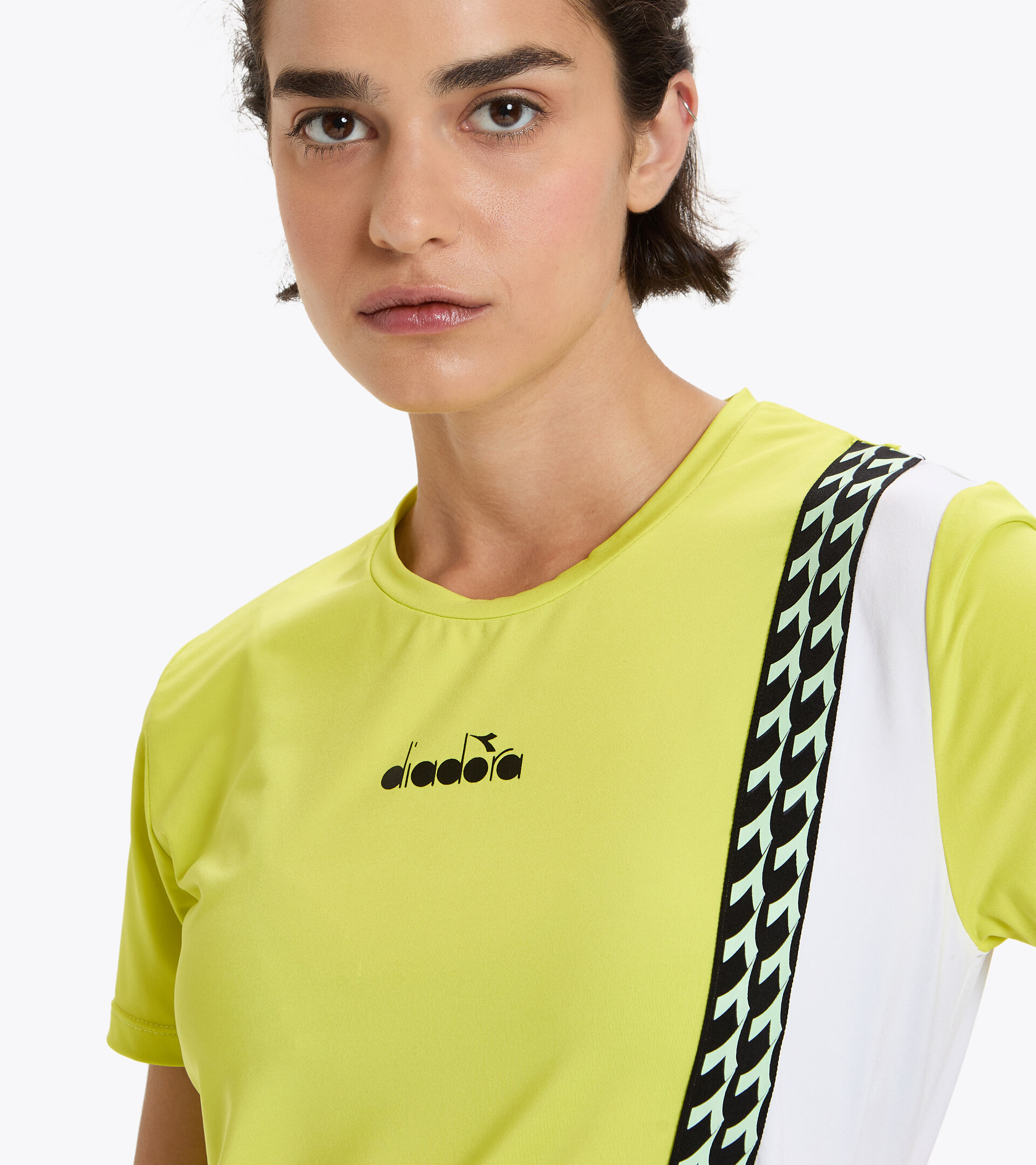Tennis-T-Shirt - Damen L. SS T-SHIRT CHALLENGE SCHWEFELQUELLE - Diadora