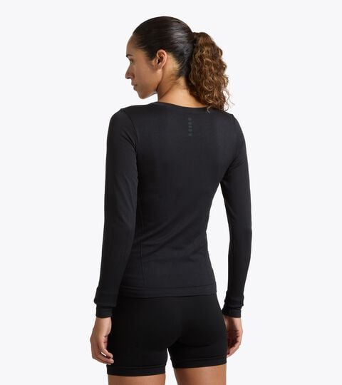 Thermoregulating Technical T-shirt - Running Made In Italy - Women&rsquo;s L. LS T-SHIRT STRATOUNO BLACK - Diadora