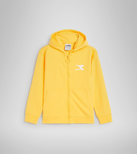 JU. HOODIE FZ RAINBOW, SCHEIBE GELB Sportliches Baumwoll-Sweatshirt Junior - Unisex JU. HOODIE FZ RAINBOW SCHEIBE GELB - Diadora