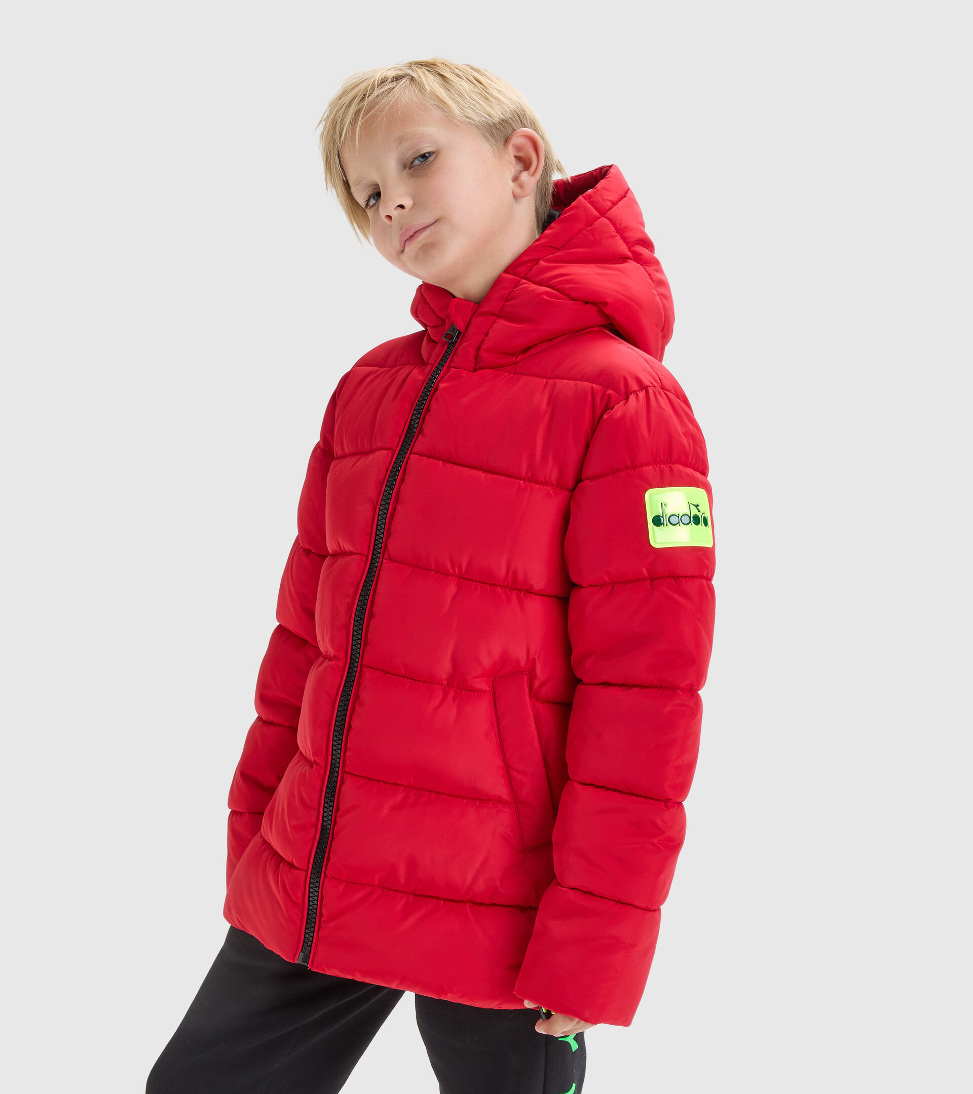 Einfarbige Jacke - Unisex JU.JACKET HD D RENNEN ROT - Diadora