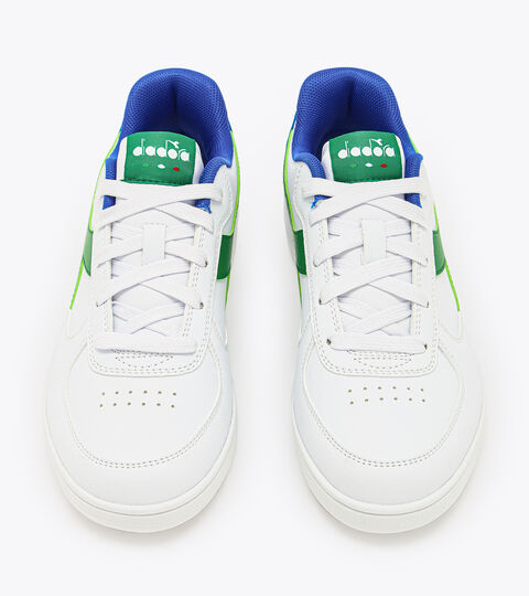 RAPTOR LOW GS, WHITE/JOLLY GREEN Sports shoes - Youth 8-16 years RAPTOR LOW GS WHITE/JOLLY GREEN - Diadora
