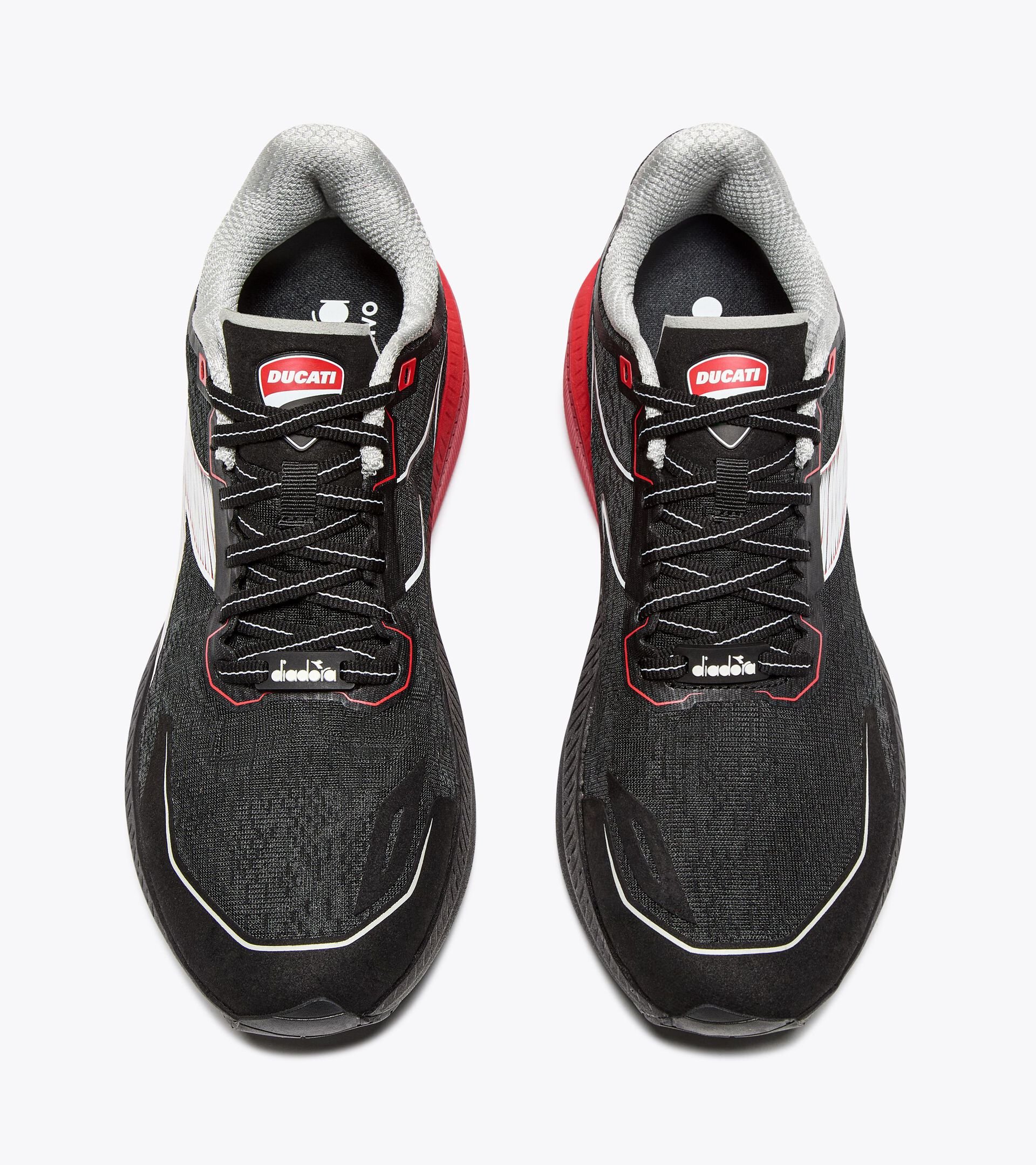 diadora X Ducati Corse running shoe - Men’s DUCATI VELOCE 5 BLACK/DUCATI MGP RED/BLACK - Diadora