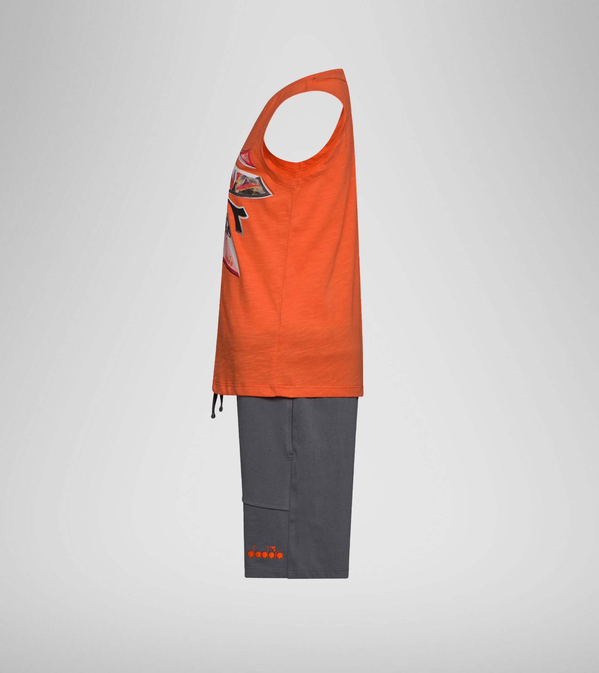 Apparel Sport BAMBINO JB. SET SL LOGO ELEMENTS ARANCIO NASTURZIO Diadora
