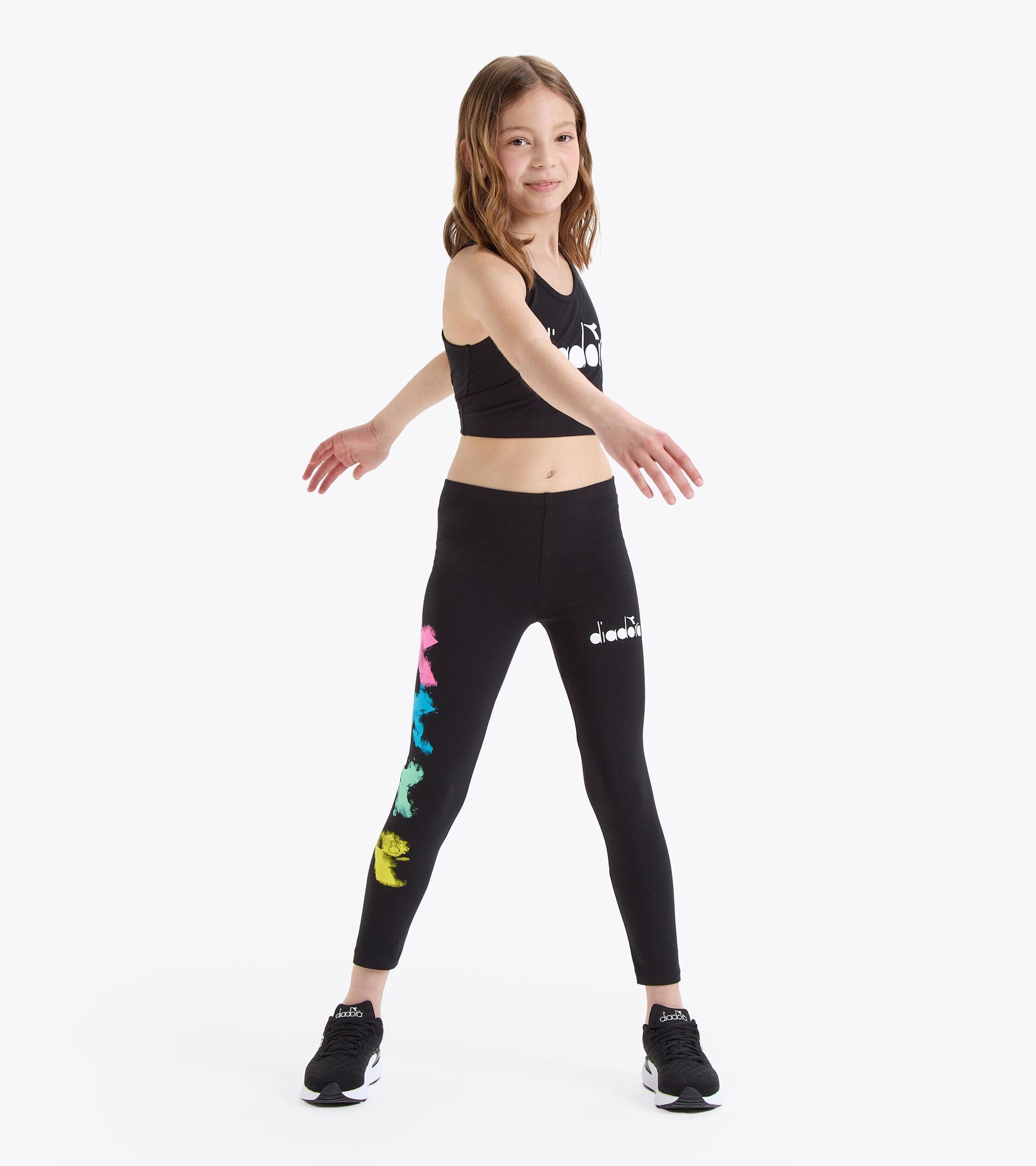 Crop top - Niña JG.CROP TOP WATER COLOR NEGRO - Diadora