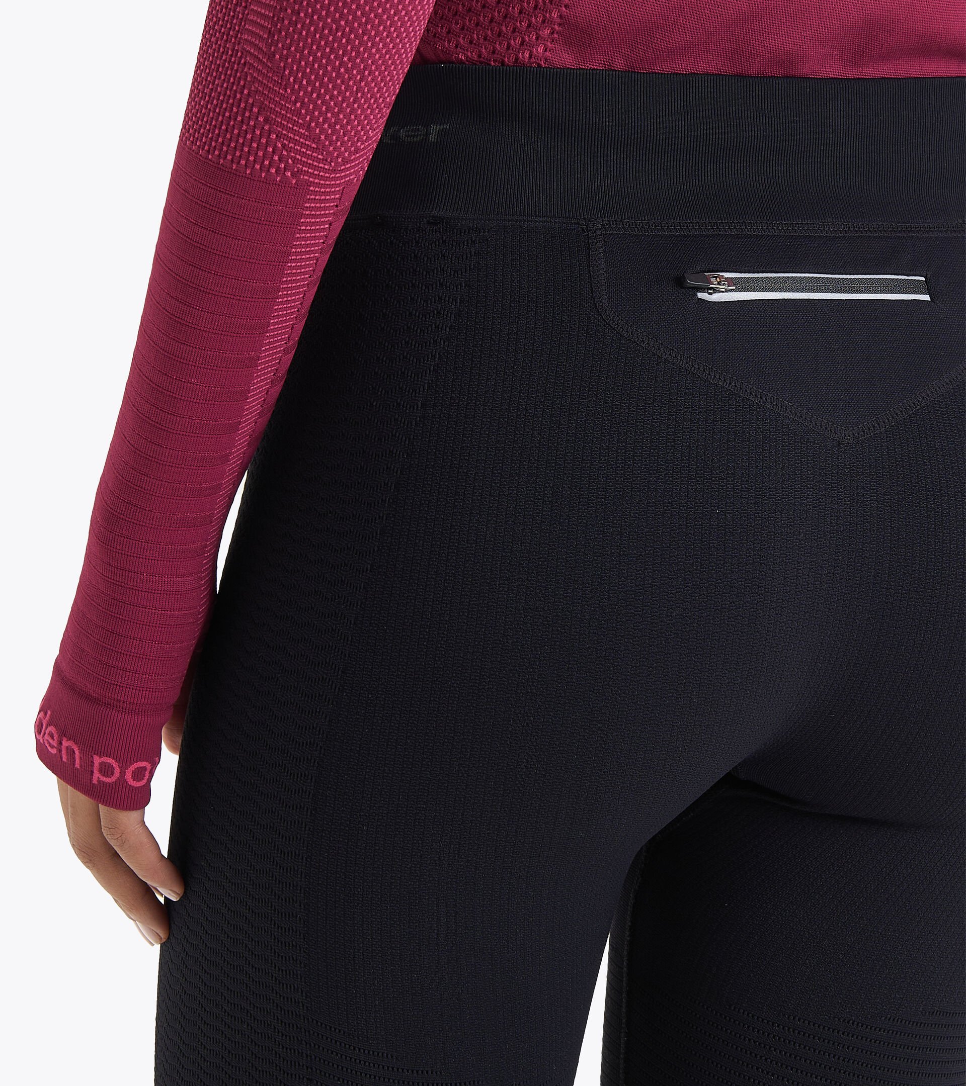 Pantalones para correr Made in Italy - Mujer L. HIDDEN POWER PANTS NEGRO - Diadora