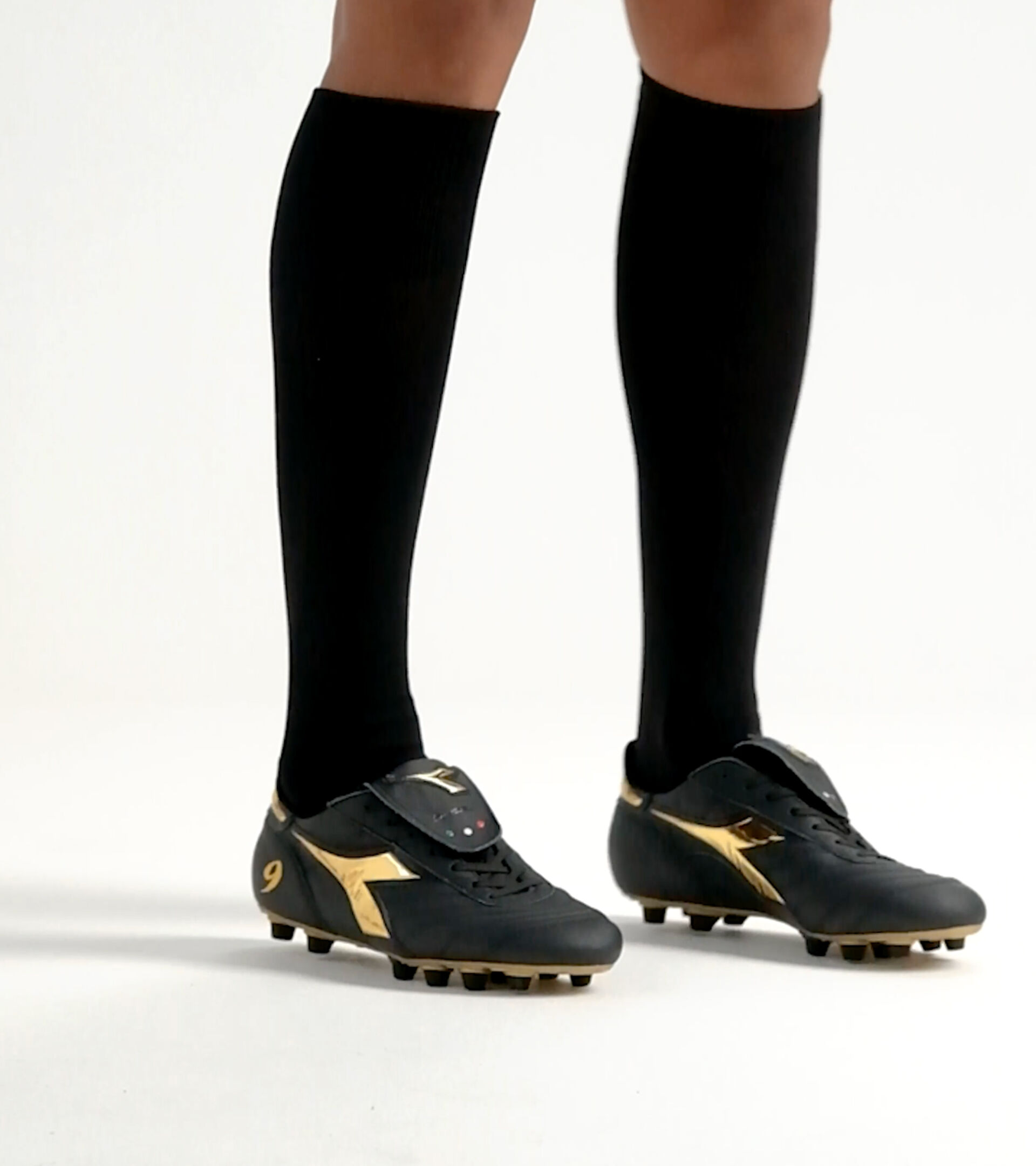Football boots Made in Italy- Men BRASIL#9 ITA LT+ MDPU BLACK/GOLD - Diadora