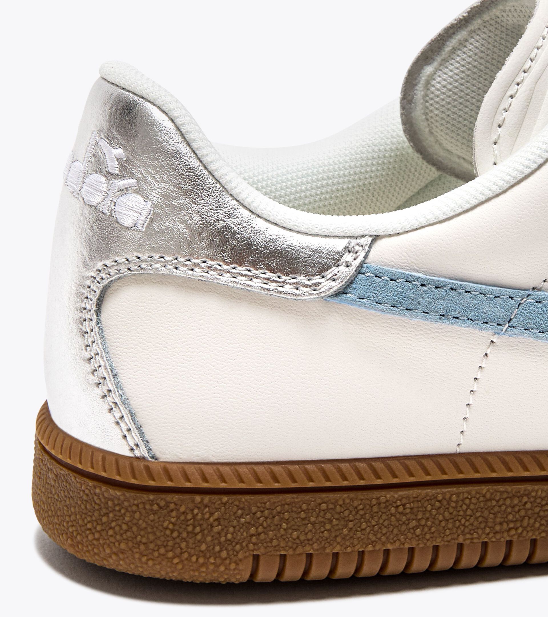 Leather sneakers - All-Gender TRAINER METAL WHITE/WINTER SKY - Diadora