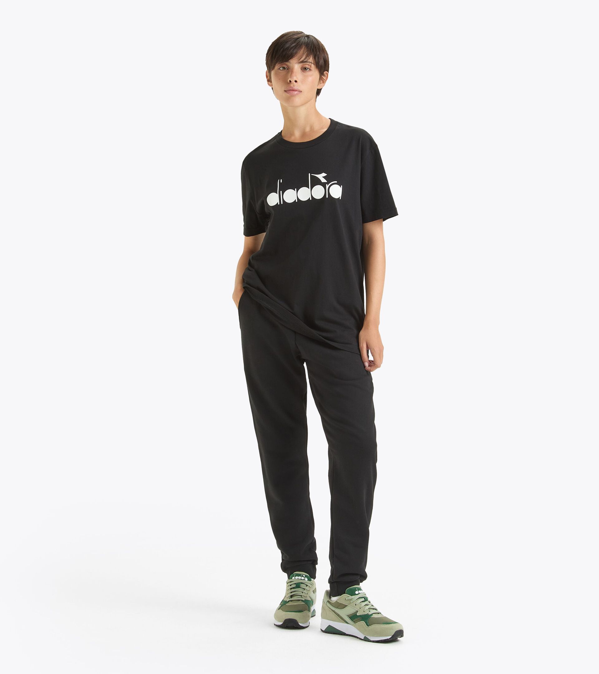 T-shirt - Made in Italy - Gender Neutral  T-SHIRT SS LOGO NERO - Diadora