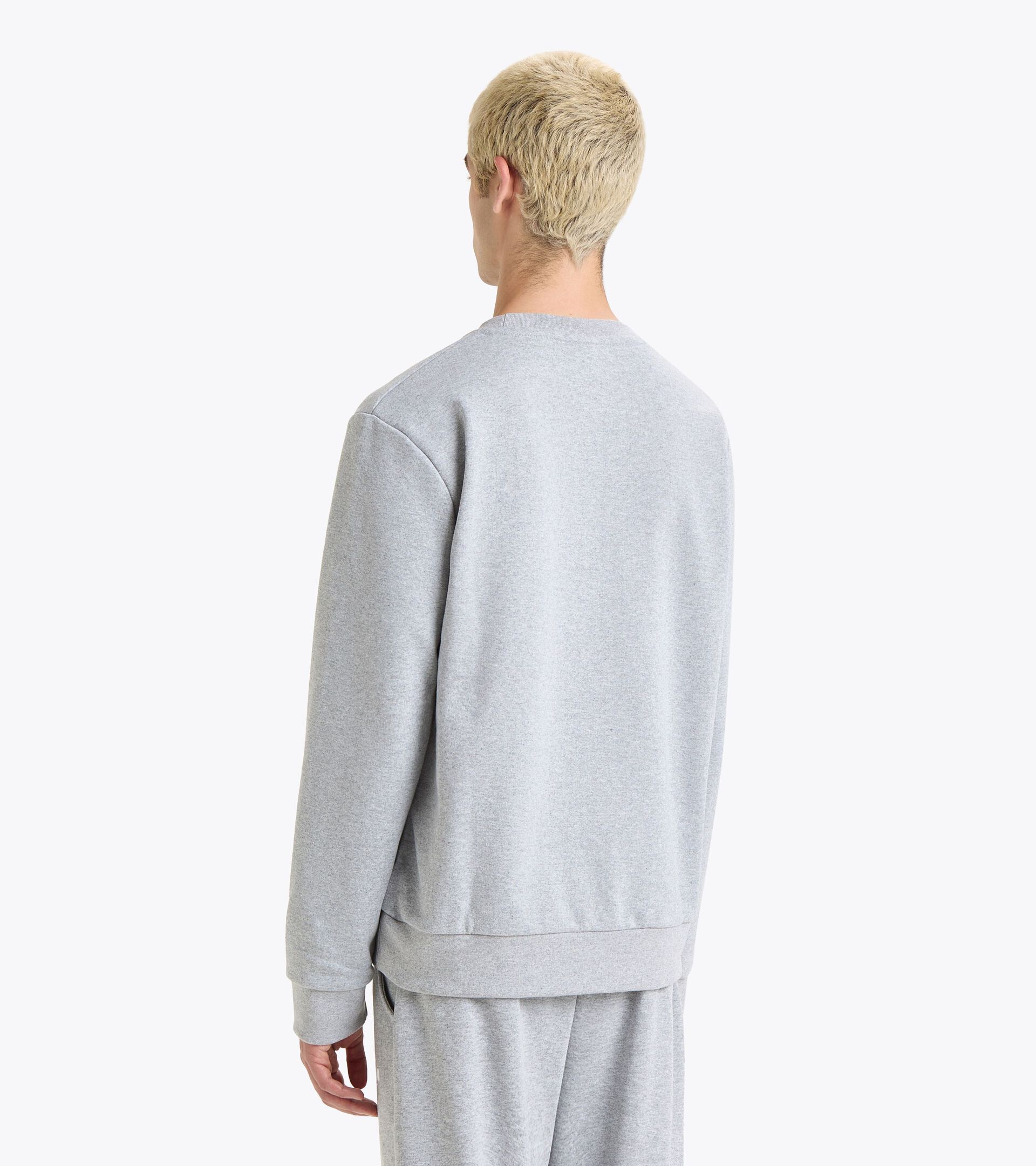 Cotton crewneck - All-Gender SWEATSHIRT CREW LOGO HIGH RISE MELANGE - Diadora