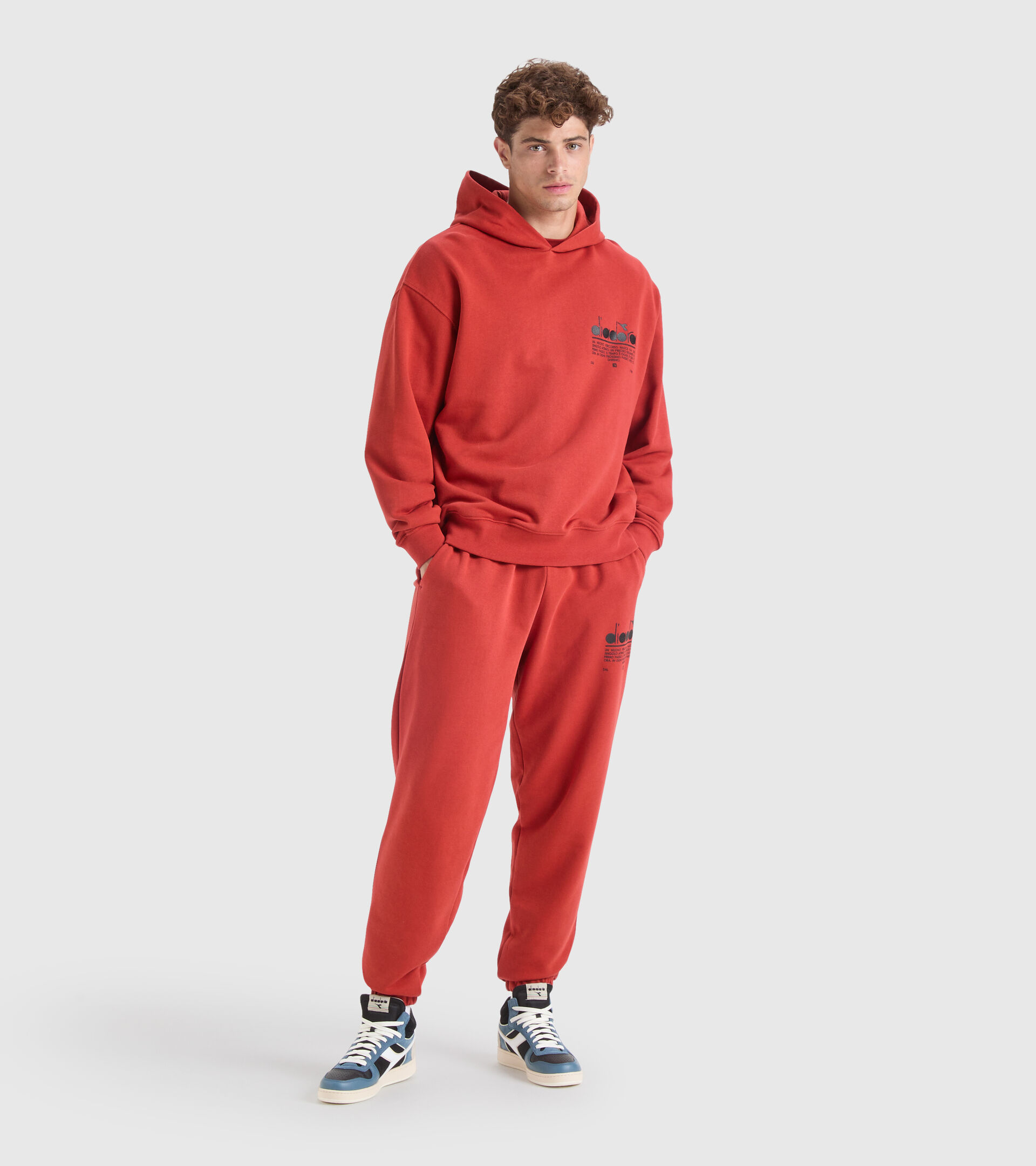 Sweatshirt aus Baumwolle mit Kapuze - Unisex HOODIE MANIFESTO BOSSA NOVA BRAUN - Diadora