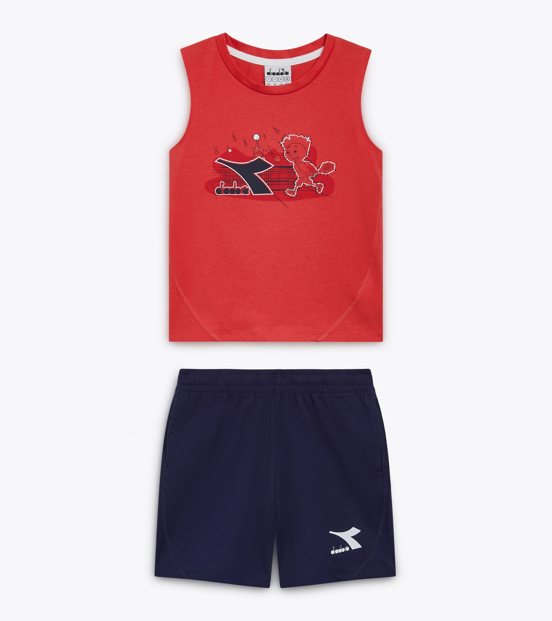 
Sports set - Tank top and shorts - Boy
 JB. SET SL RIDDLE CAYENNE RED - Diadora