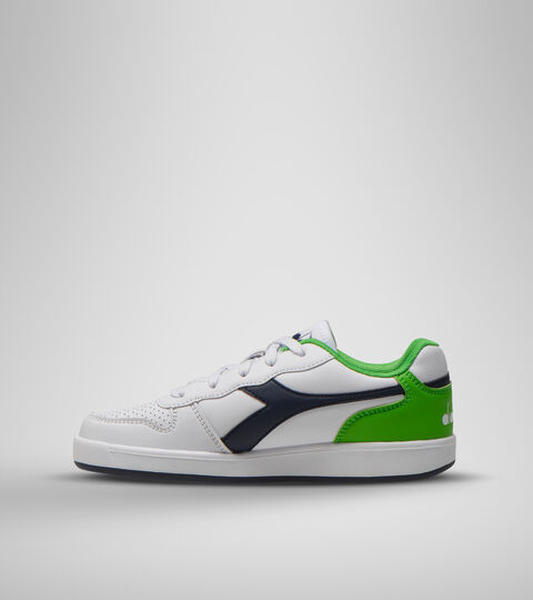 PLAYGROUND GS, BLC/NOIR IRIS/VERT CLASSIQUE Chaussures de sport - Jeunes 8-16 ans PLAYGROUND GS BLC/NOIR IRIS/VERT CLASSIQUE - Diadora