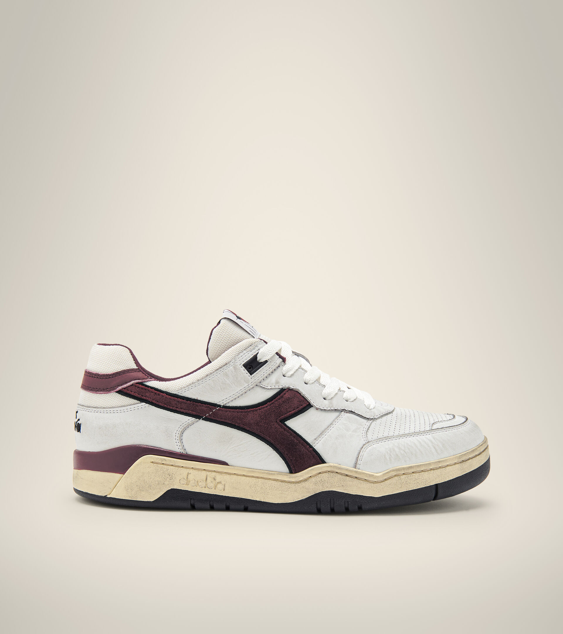 Zapatilla Heritage Made in Italy - Unisex B.560 CORTINA BLANCO/VINO RUBI - Diadora