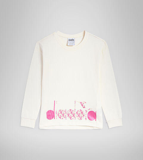 JG.T-SHIRT LS TWINKLE, WHISPER WHITE Long-sleeved T-shirt - Kids JG.T-SHIRT LS TWINKLE WHISPER WHITE - Diadora