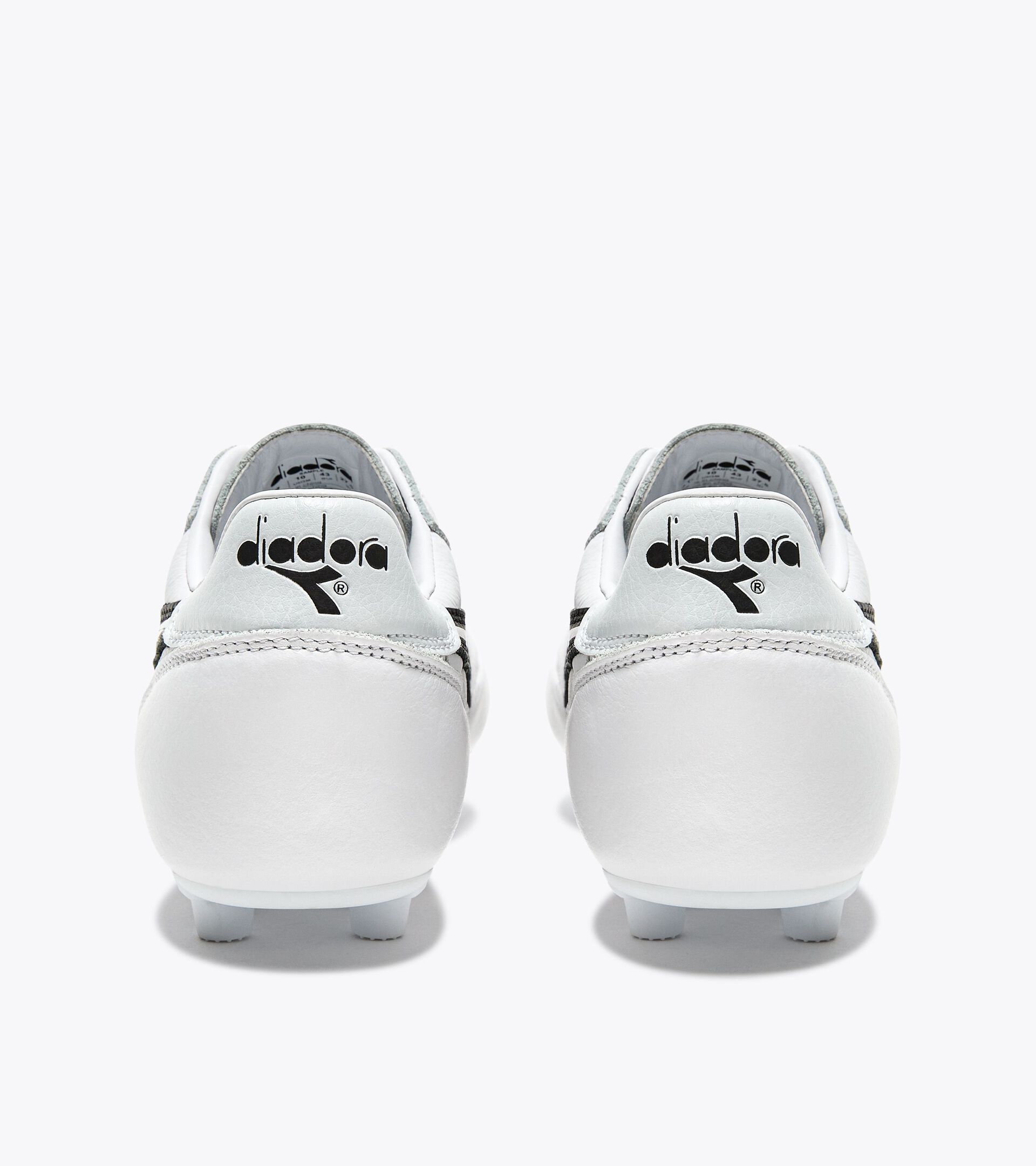 Leather calcio boots for firm ground - Men's BRASIL LT+ MDPU WHITE/BLACK - Diadora